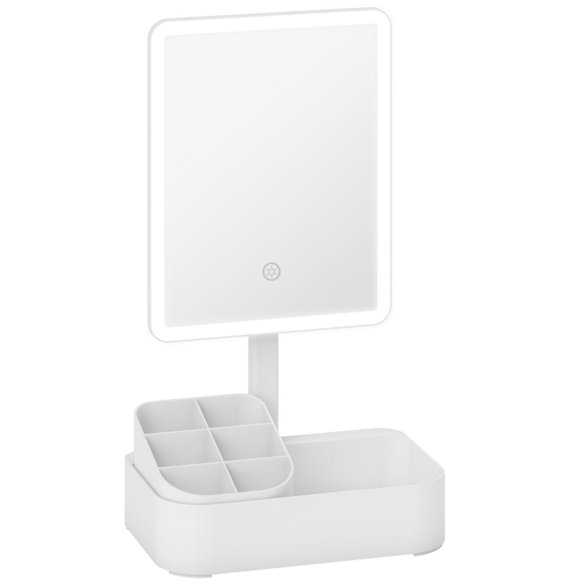 Schminkspiegel mit Beleuchtung wiederaufladbar 180°Drehbar LED Kosmetikspiegel