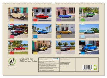 CALVENDO Wandkalender Erlebe mit mir Oldtimer auf Cuba (Premium, hochwertiger DIN A2 Wandkalender 2023, Kunstdruck in Hochglanz)