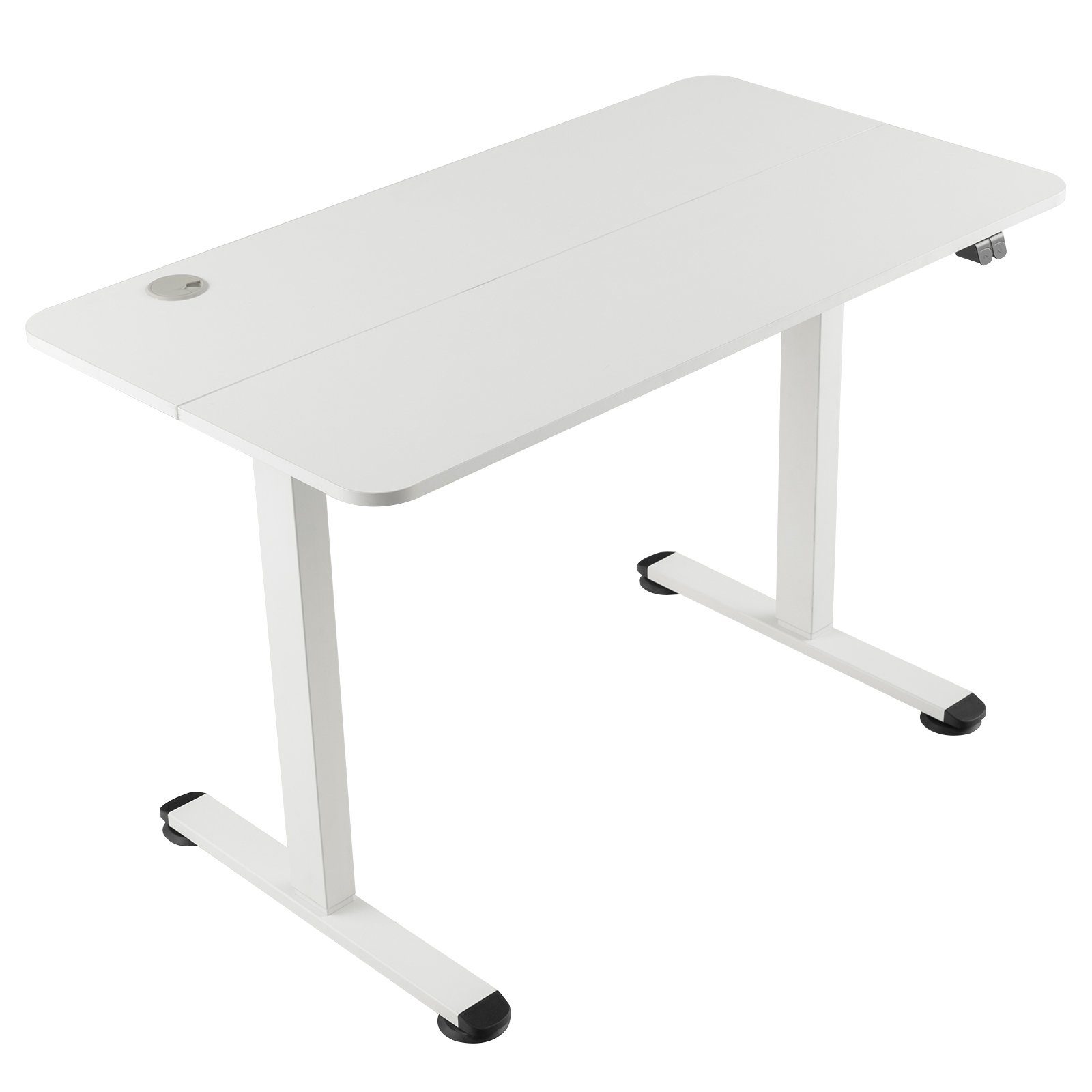 COSTWAY Schreibtisch, x Weiß Weiß Höhenverstellbar x (71,5-115,5) | 60 110 cm Elektrisch