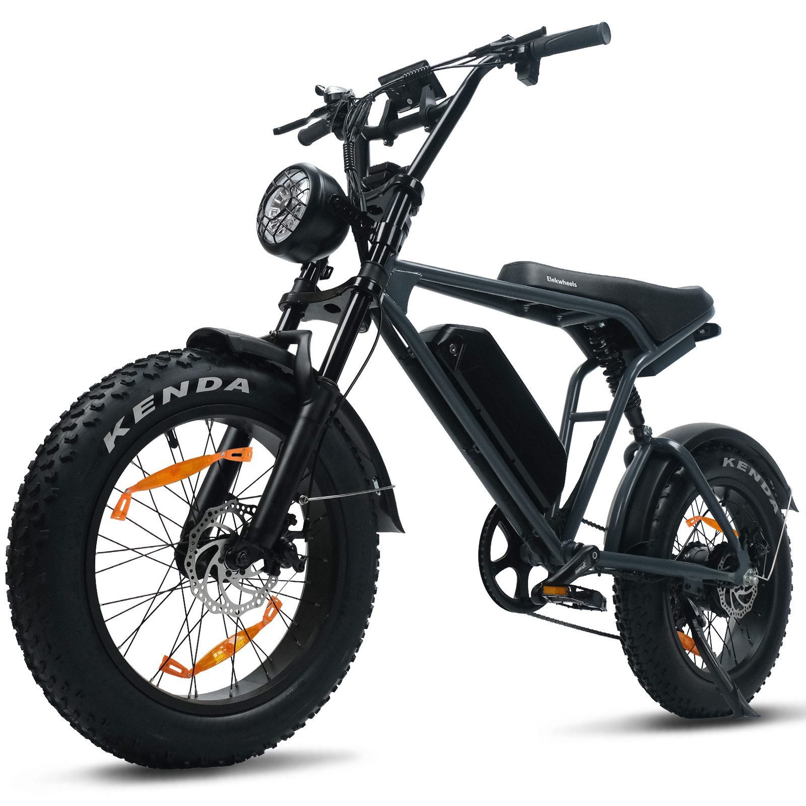 Vankel E-Bike Cityrad E6 Elektrofahrrad 20” x 4 Zoll Damen u. Herren Pedelec 720Wh Max.100KM, Kettenschaltung, Heckmotor, 720 Wh, Pedelec, Elektrofahrrad E-Mountainbike für Erwachsene, E-bikes