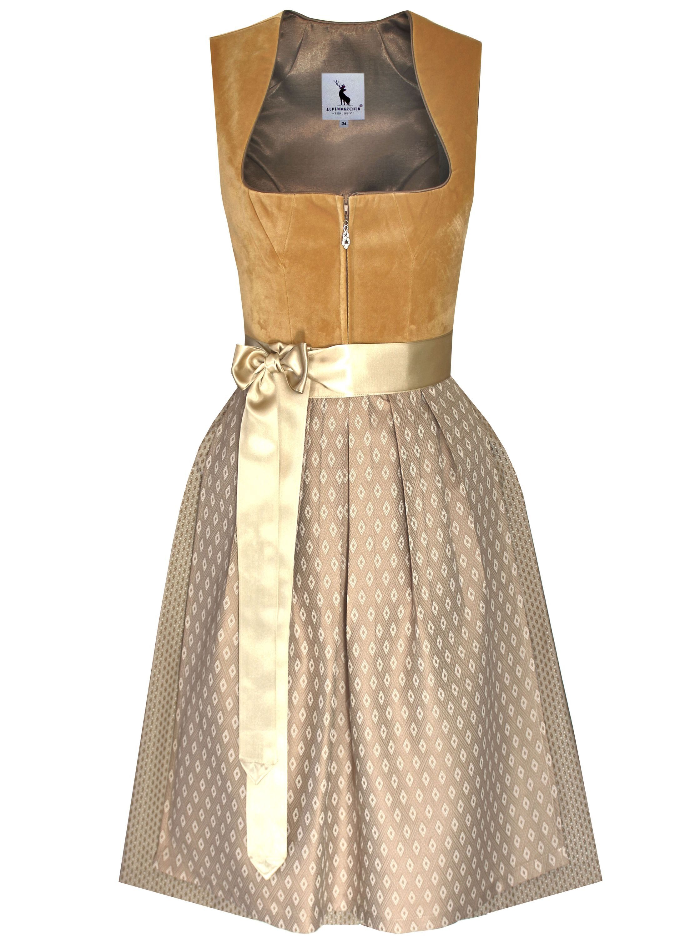 Alpenmärchen Dirndl Dirndl Adriana in hellbraun günstig online kaufen