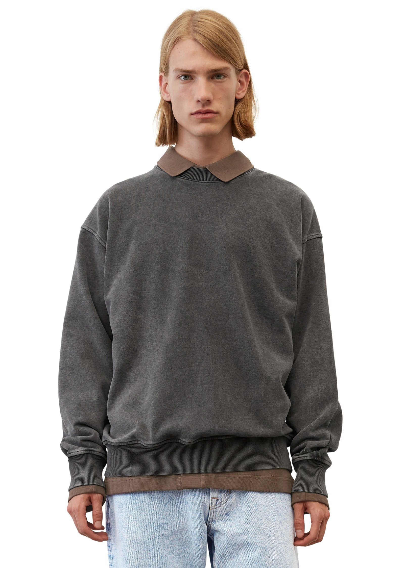 Marc O'Polo Sweatshirt aus softer Bio-Baumwolle grau