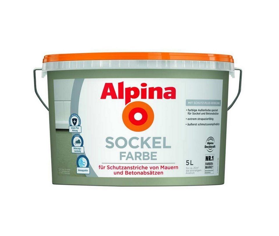 Alpina Sockelfarbe 5 Liter Matt Grau