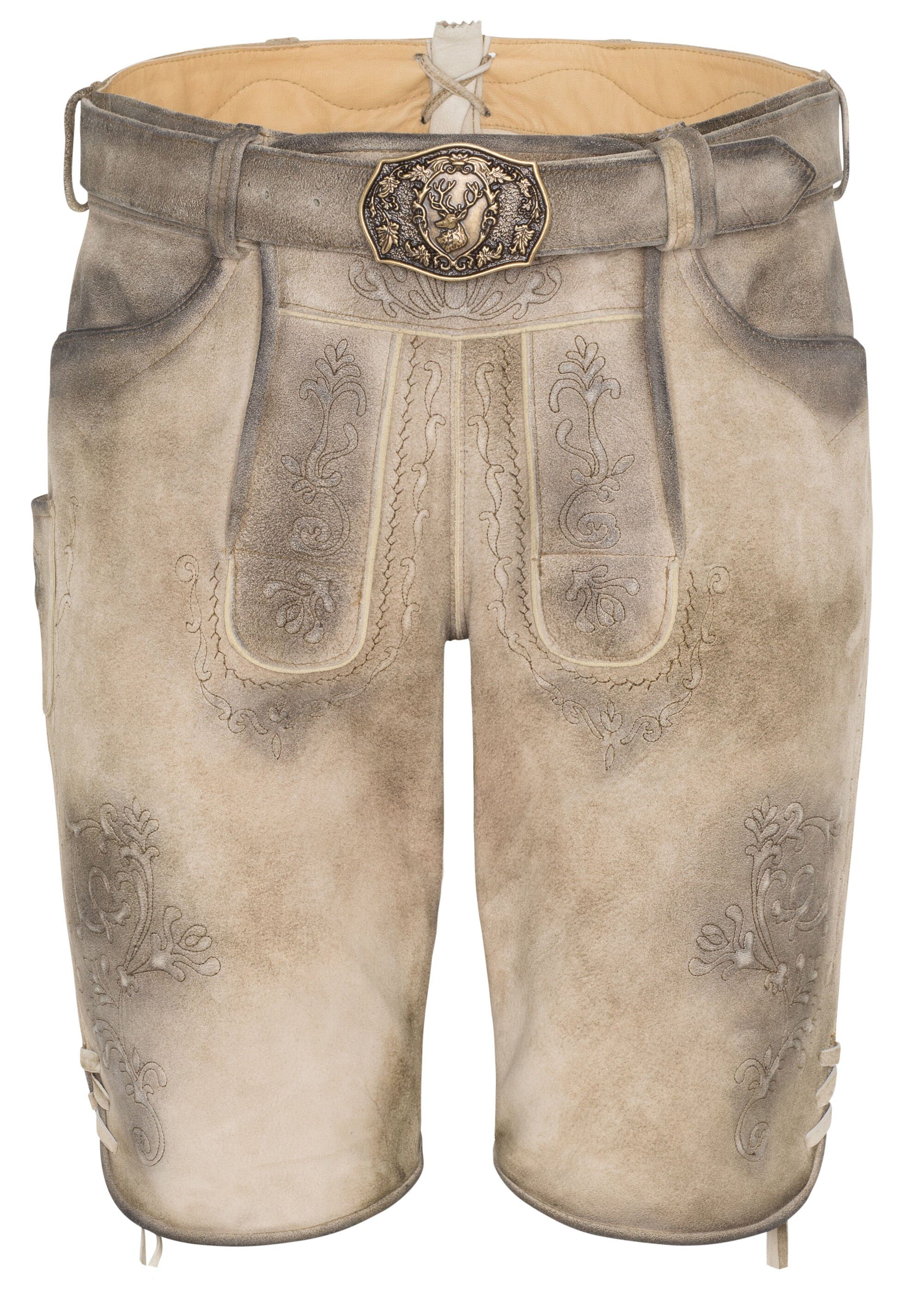 Spieth & Wensky Shorts »Lederhose Mars mit Gürtel«