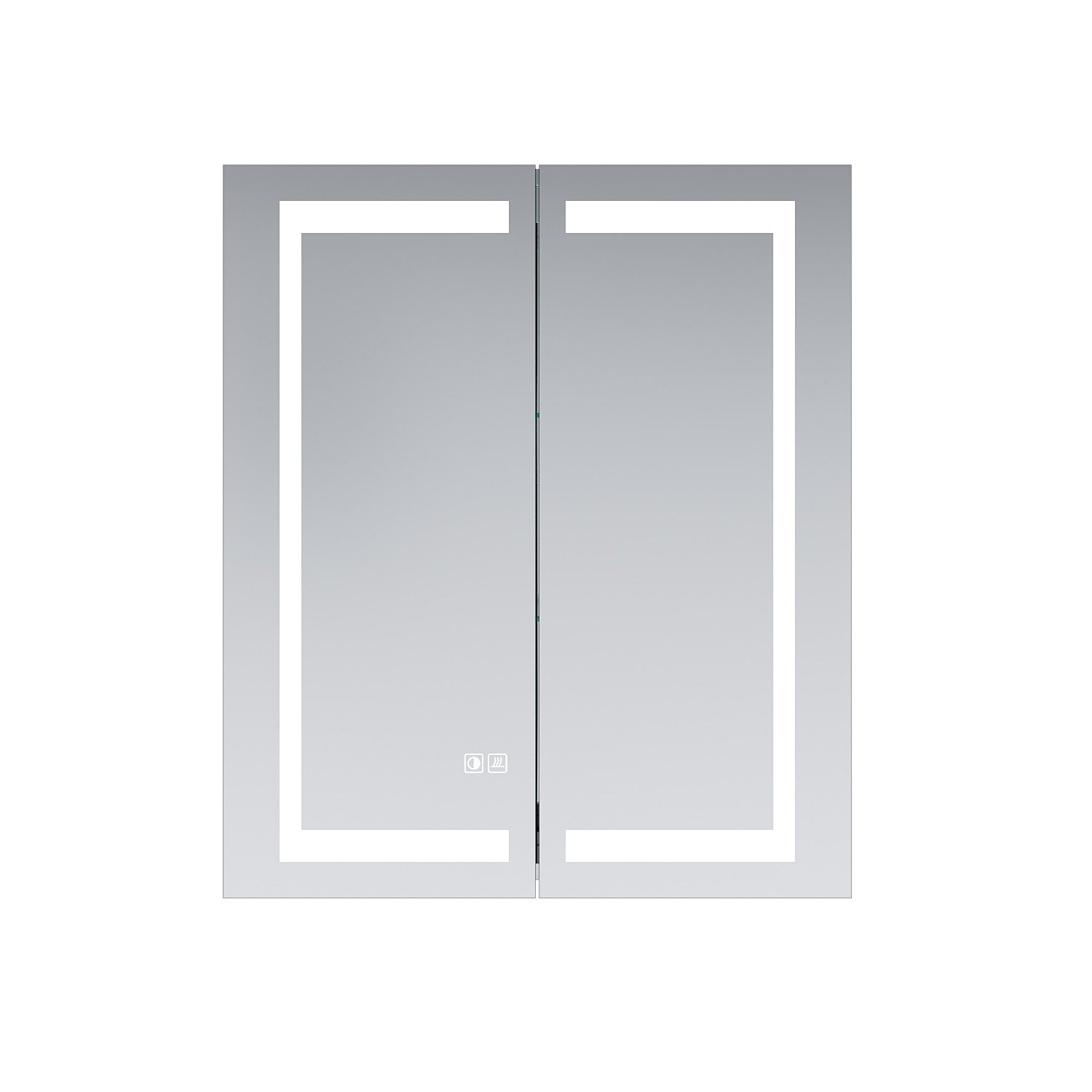 SONNI Badezimmerspiegelschrank Spiegelschrank 60x70x13cm Edelstahl mit günstig online kaufen