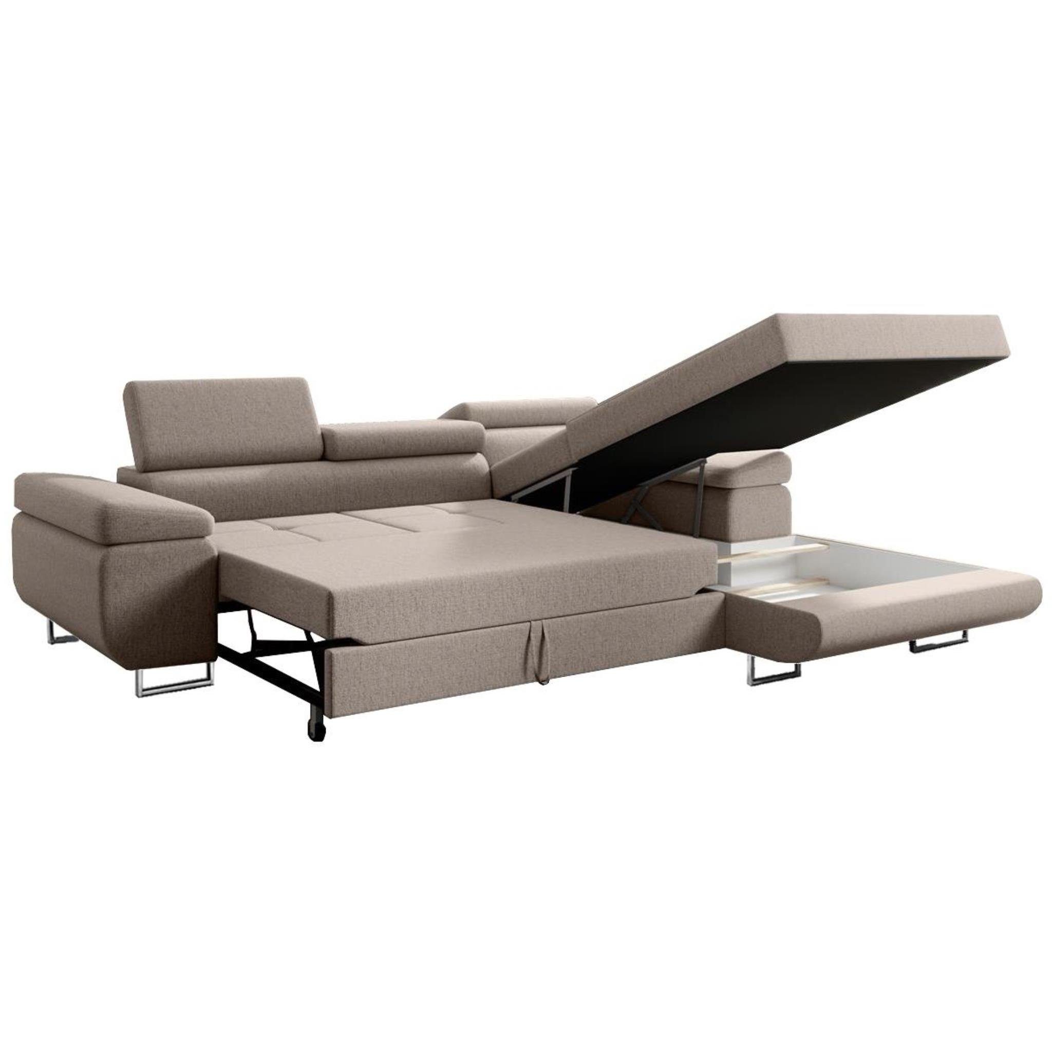 Beautysofa Ecksofa Alons mit Schlaffunktion auf günstig online kaufen
