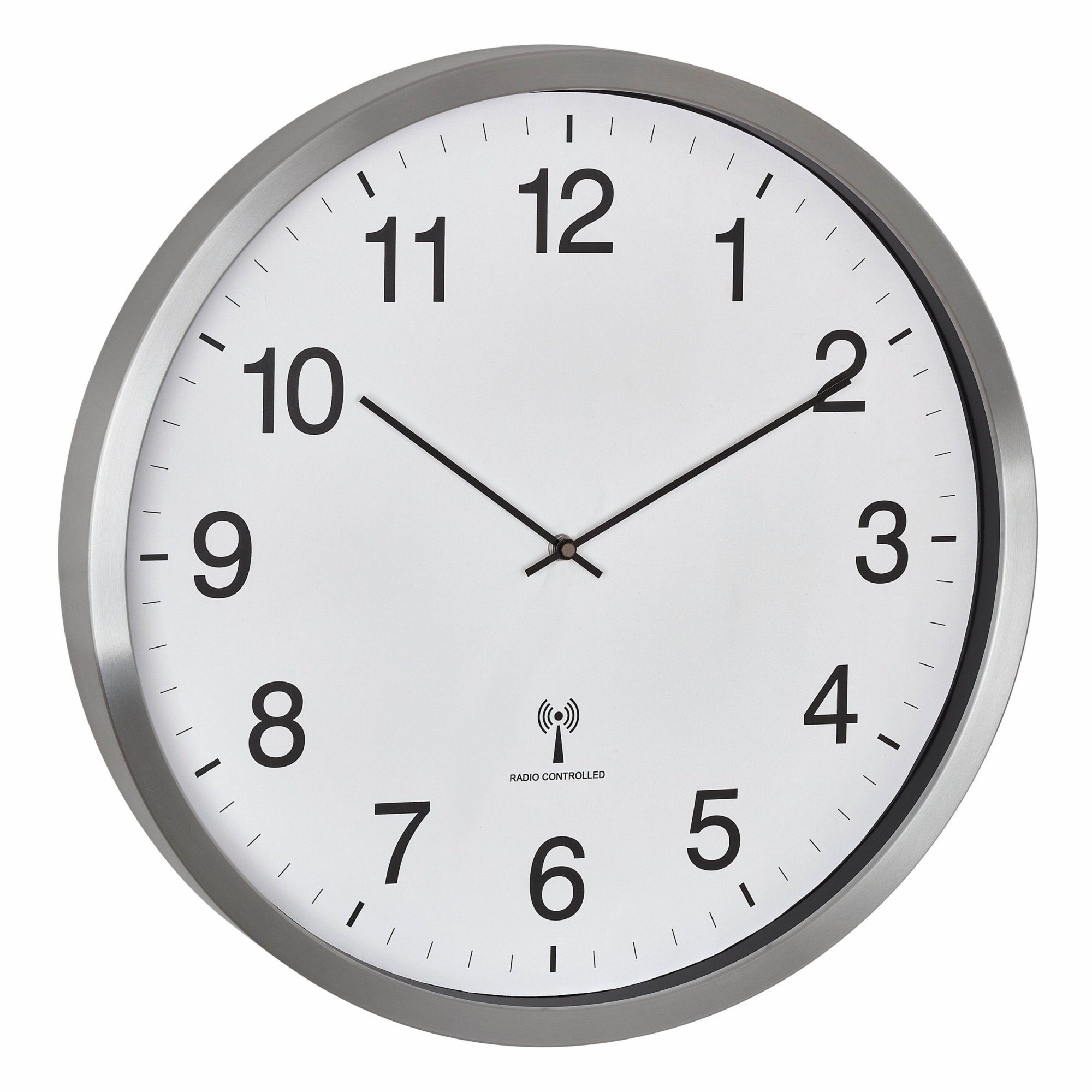 TFA Dostmann Wanduhr TFA 60.3548 analoge XXL Funk-Wanduhr mit Aluminium-Rahmen 508 mm