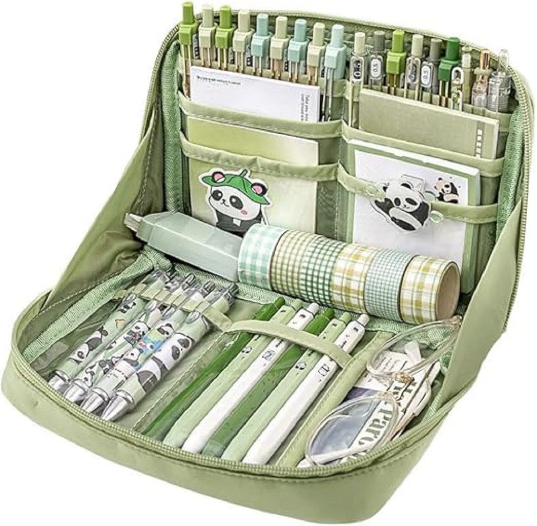 LIANNA Federmäppchen Federmäppchen Federmäppchen, Schreibwaren Schreibtisch Organizer, (Set, 1-tlg., Künstlerbedarf und kleinen Accessoires), Große Kapazität für eine Vielzahl von Bürobedarf
