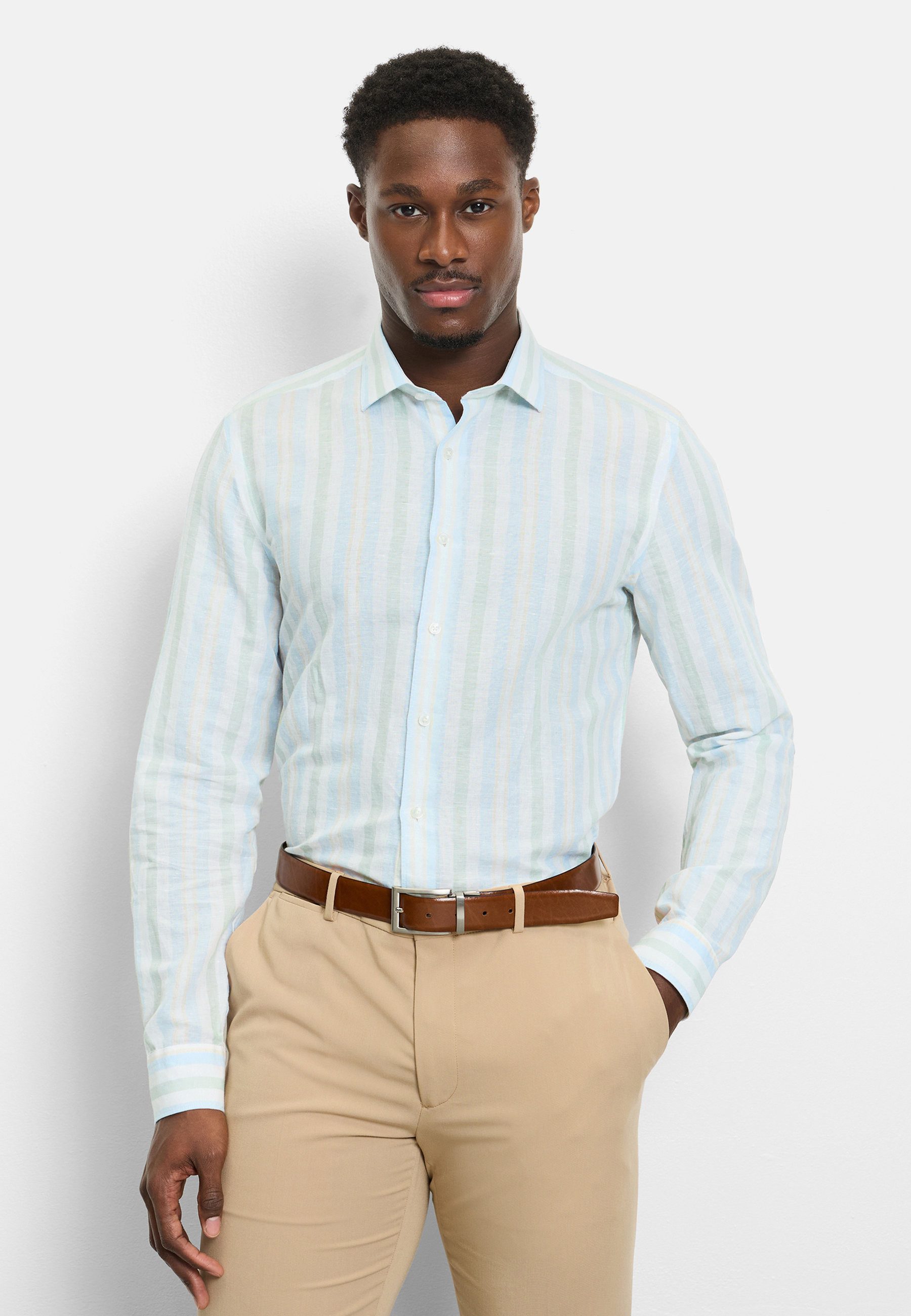 OLYMP Businesshemd OLYMP Level Five garment washed, body fit, Kent