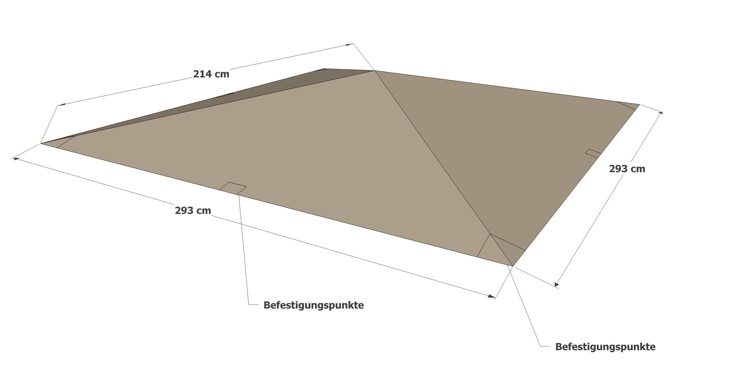 Grasekamp Pavillon Ersatzdach Pavillon 2,93x2,93m günstig online kaufen