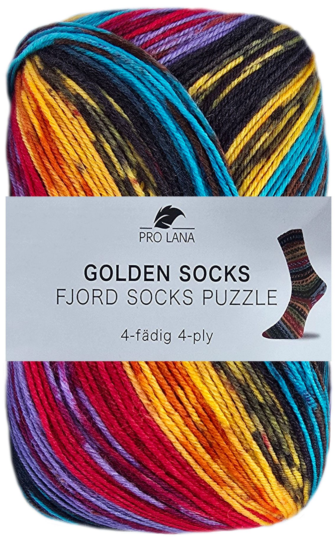 Pro Lana 100 Gramm Pro Lana Golden Socks Fjord Socks Puzzle Farbauswahl Häkelwolle