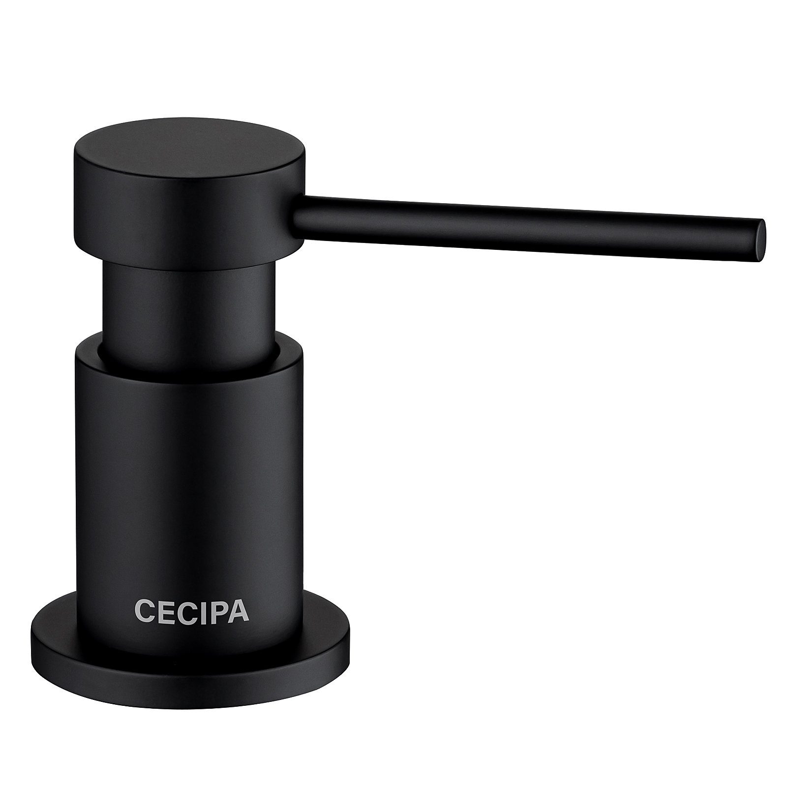 CECIPA pro Seifenspender Seifenspender Einbau Küche Spülmittelspender Mit 300ML Flasche Schwarz