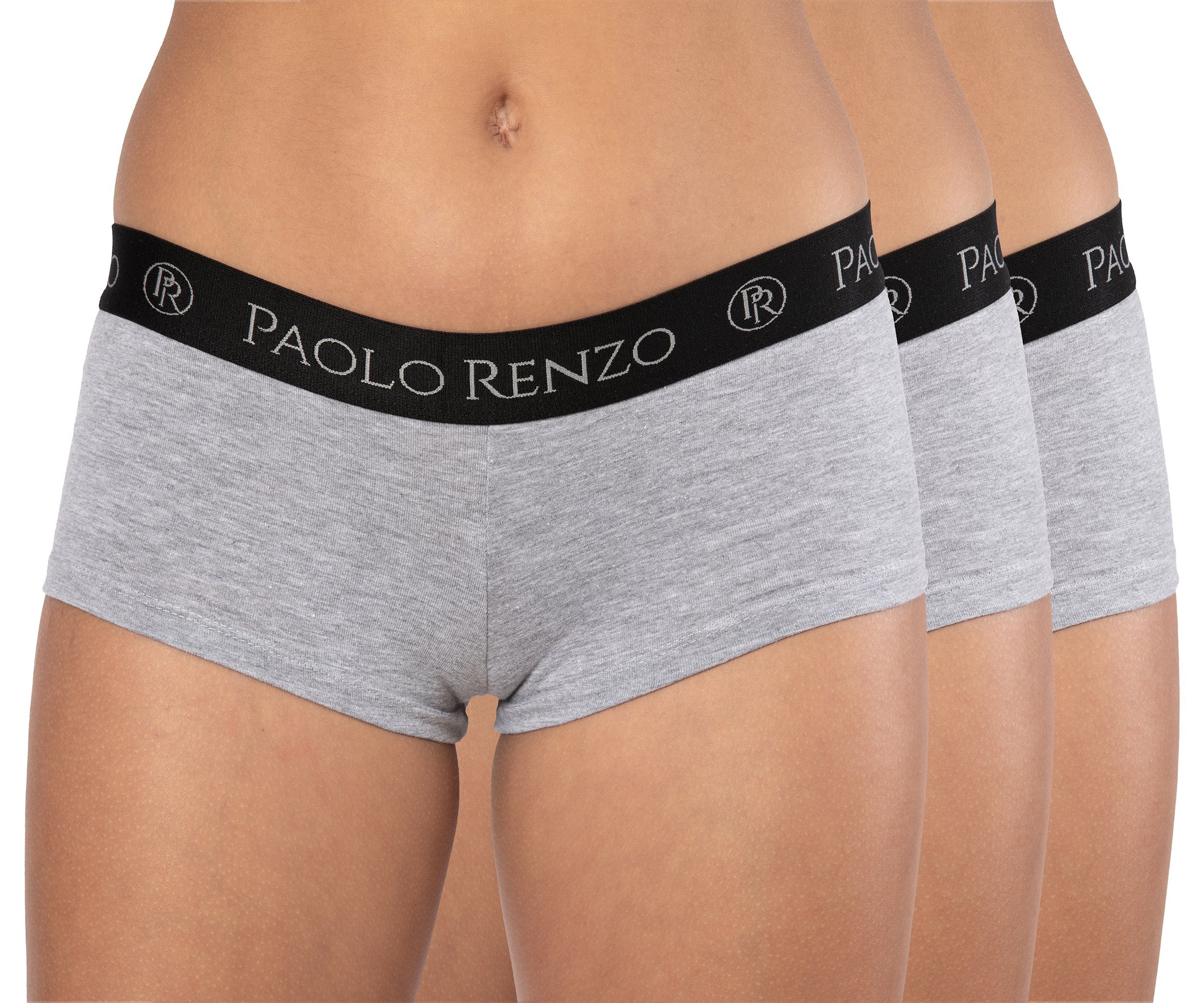 Sport Paolo Panty Panty & Renzo Damen Panty Hautsympatische hochwertiger Atmungsaktive aus Baumwolle Grau Sports-Collection (3-St)