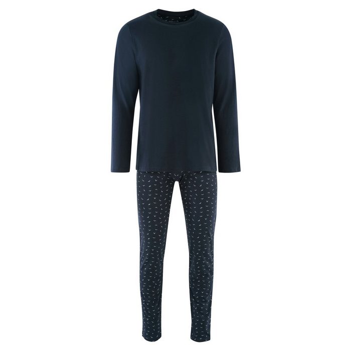seidensticker Pyjama Basic (Set 2 tlg) Schlafanzug lang - Baumwolle - Baumwolle -
