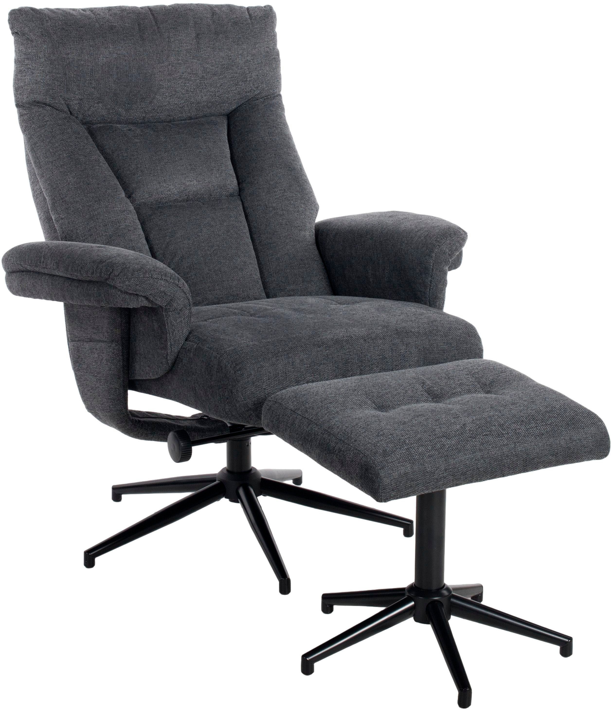 Duo Collection TV-Sessel Olvera, mit Hocker und Relaxfunktion, 360 Grad drehbar