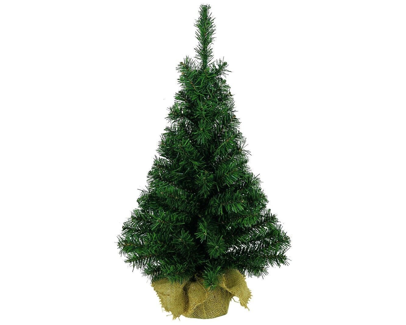 Kaemingk Dekobaum Minibaum Weihnachtsbaum Kunststoff Jutesack indoor D.30cm H.45 cm grün