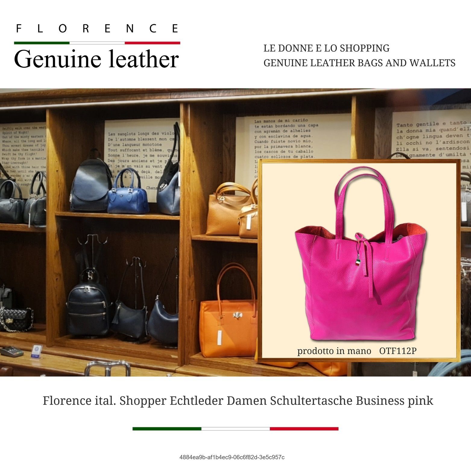 FLORENCE Shopper Florence Echtleder Schultertasche pink (Schultertasche, Sh günstig online kaufen