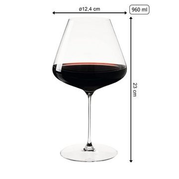 SPIEGELAU Rotweinglas Definition Burgundergläser 960 ml 6er Set, Glas