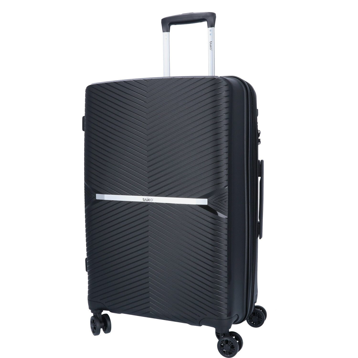 TheTrueC Koffer TheTrueC 4-Rad Trolley 67cm Venedig schwarz, 4 Rollen Rollen