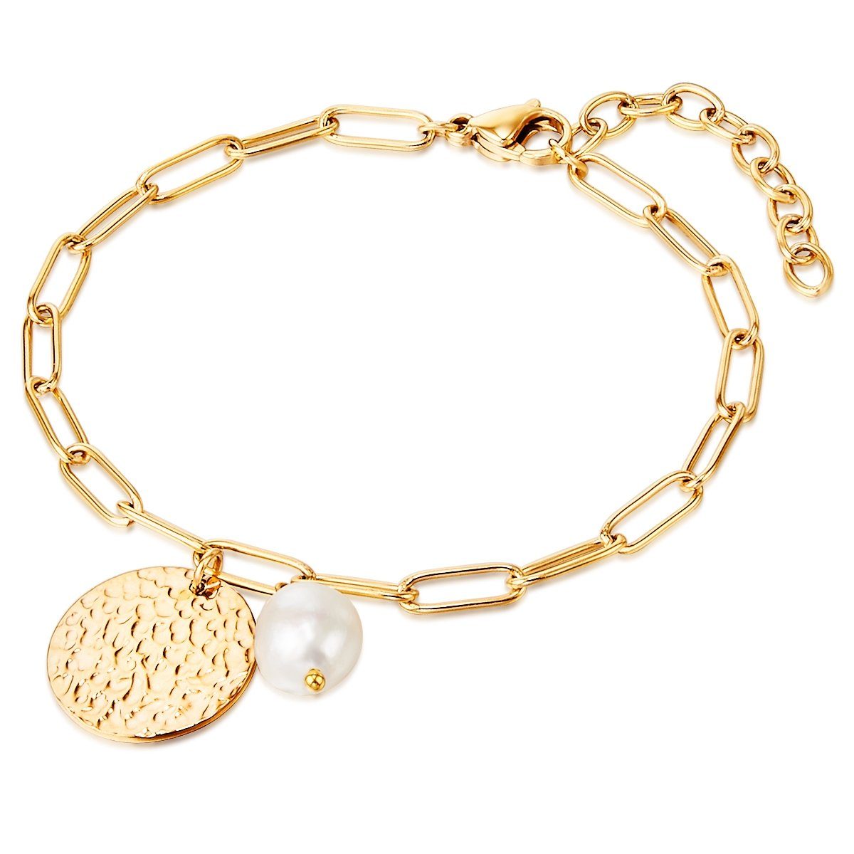 Valero Pearls Armband gelbgold, mit Süßwasser-Zuchtperle