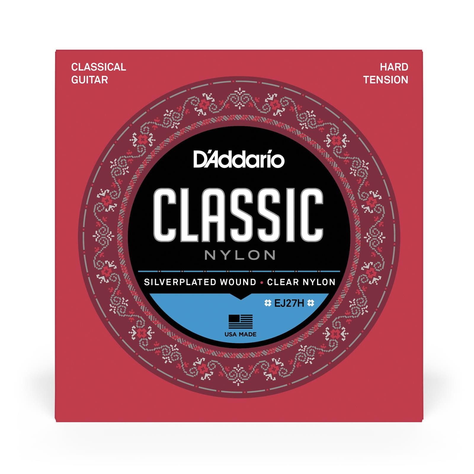 Daddario Konzertgitarre D'Addario EJ27H Klassikgitarrensaiten Hard Tension
