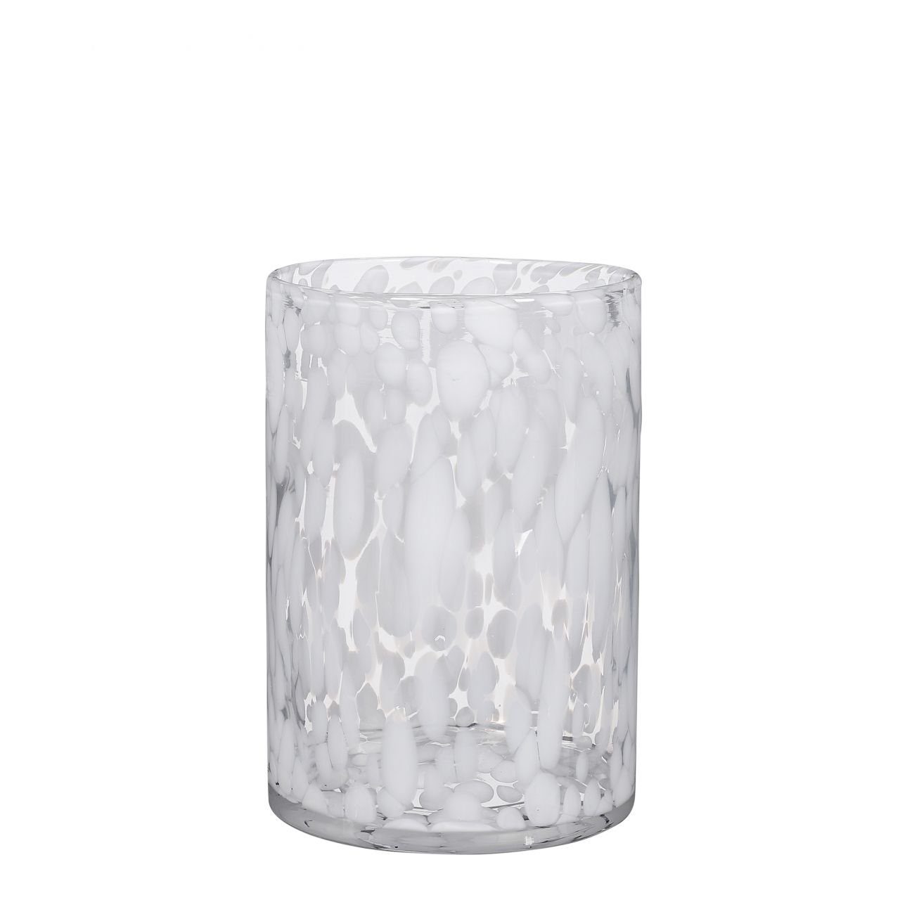 Mica Decorations Dekofigur Mica Vase Cammy Zylinder Glas weiß 20 x 14 cm