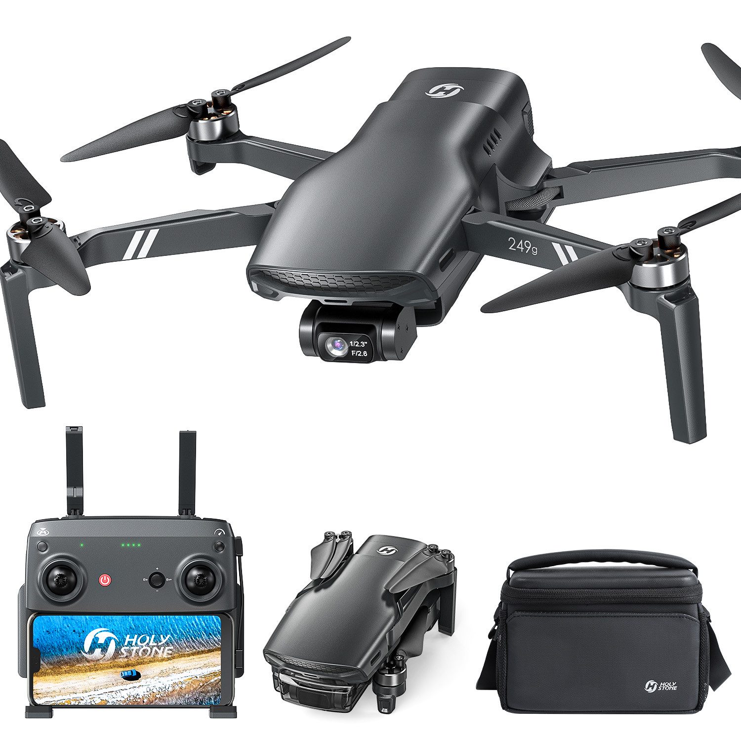 GPS-Drohne mit 4K-Kamera, 3-Achsen-Gimbal, 48MP Fotos, 6 km Reichweite Drohne