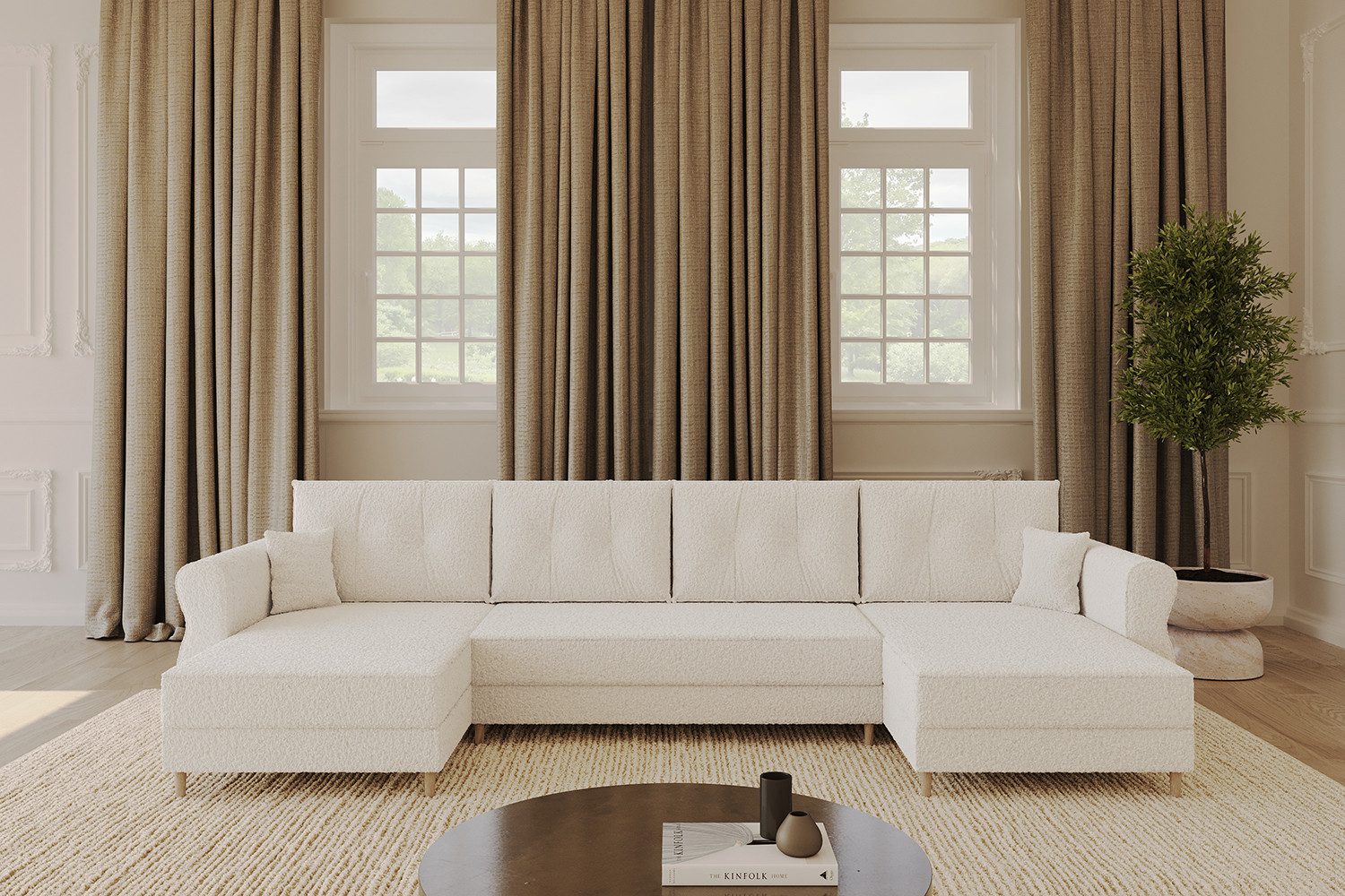 ALTDECOR Wohnlandschaft APOL-U, Couch mit Schlaffunktion, günstig online kaufen