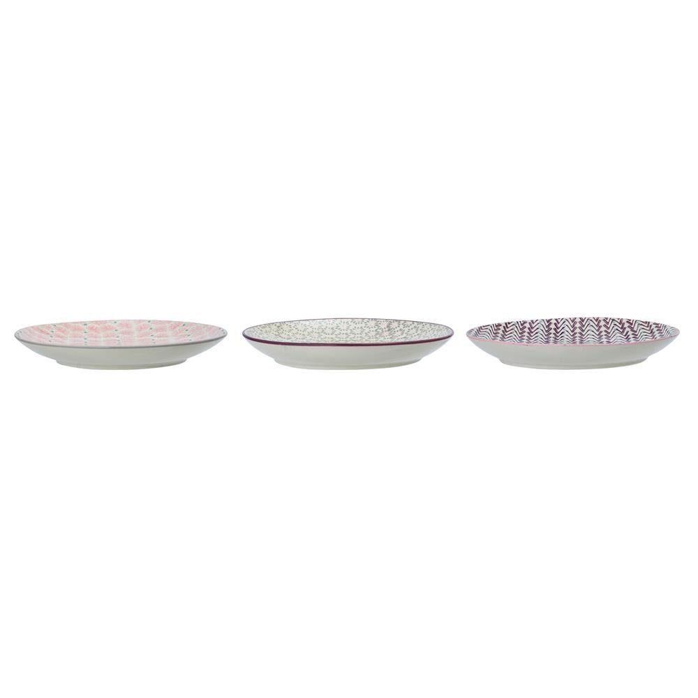 Teller Purple, Keramik, Stoneware, Essteller 22cm,Speiseteller, Set, 3er Teller-Set Bloomingville Maya Plate,