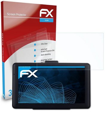 atFoliX Schutzfolie Displayschutz für EasySMX 737 GPS Navigator, (3 Folien), Ultraklar und hartbeschichtet