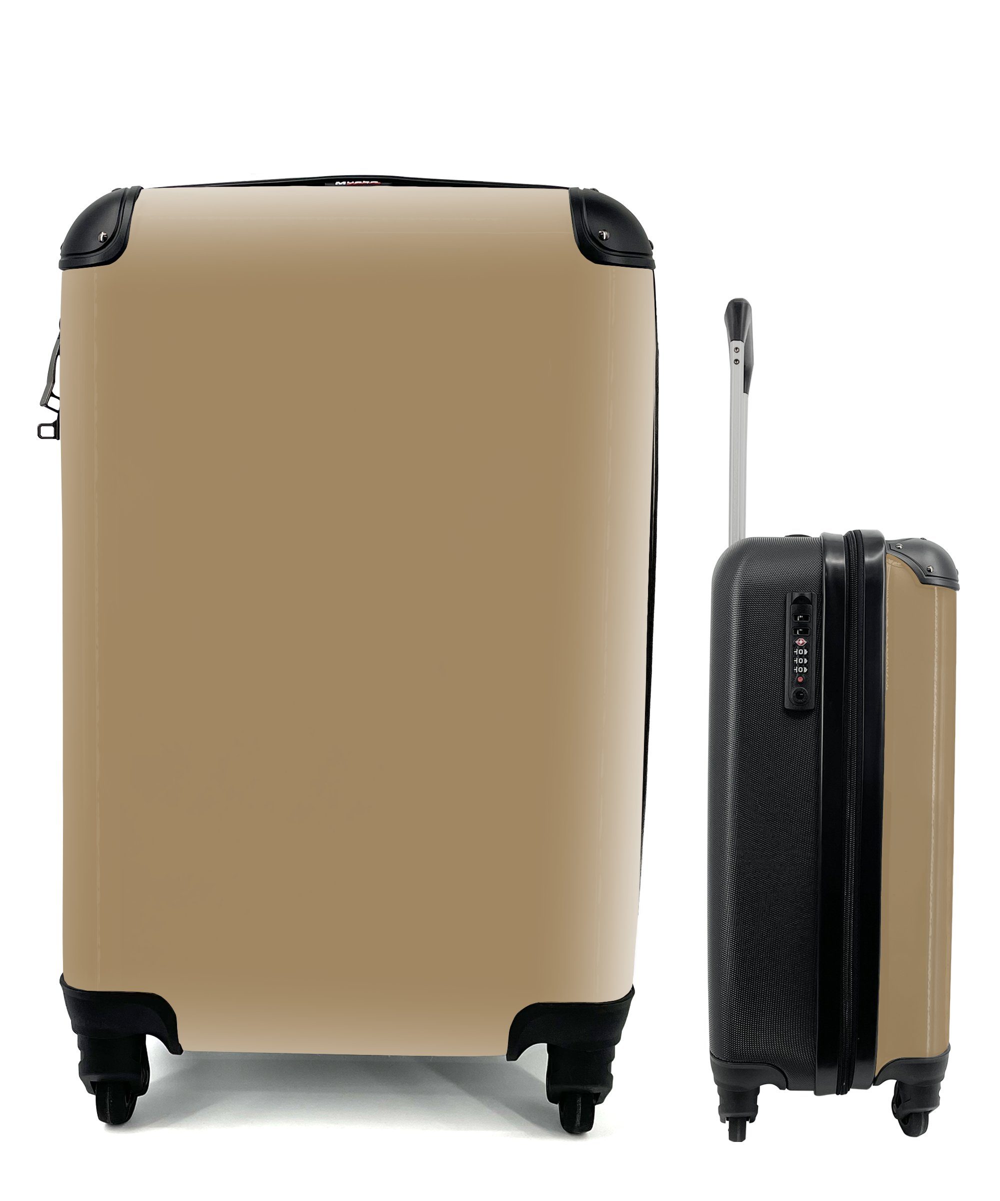 MuchoWow Handgepäckkoffer Palette - Beige - Innenbereich, 4 Rollen, Reisetasche mit rollen, Handgepäck für Ferien, Trolley, Reisekoffer