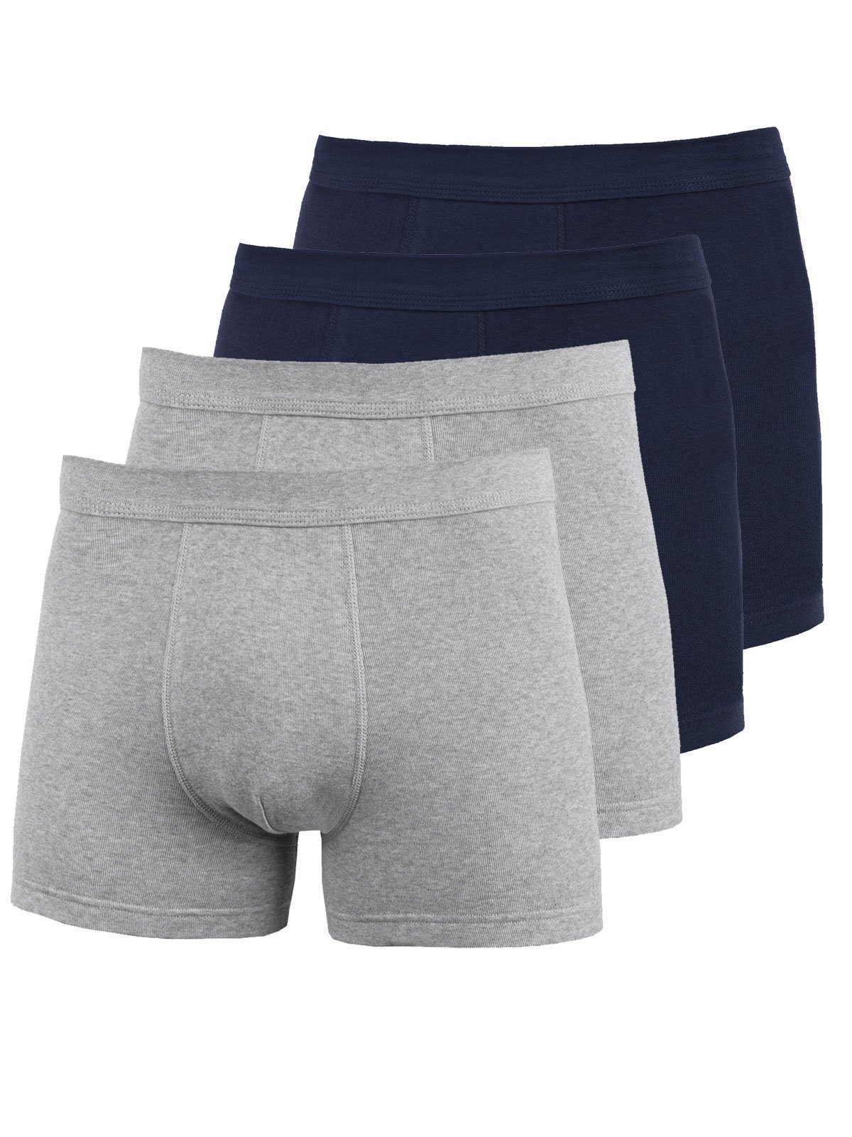 KUMPF Retro Pants 4er Sparpack Herren Pants Bio Cotton (Spar-Set, 4-St) - steingrau-melange navy