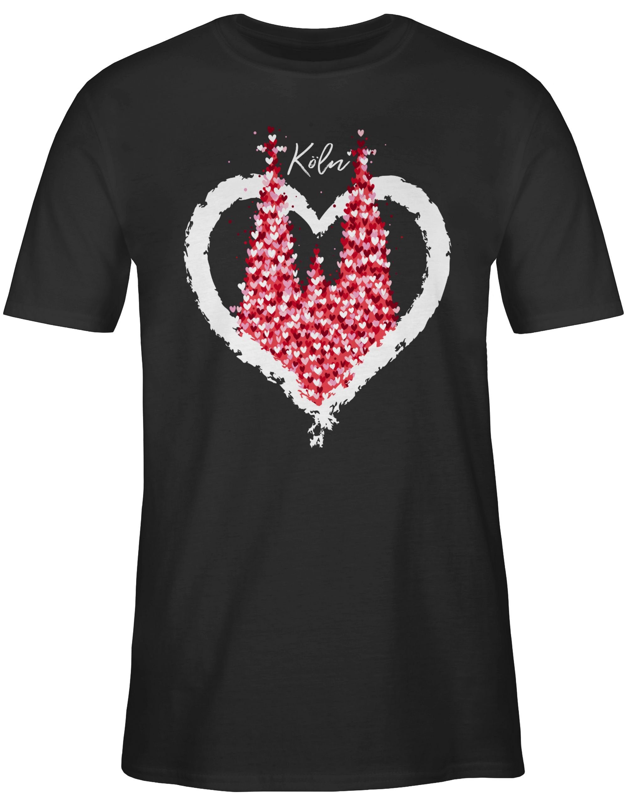 Shirtracer T-Shirt Kölner Dom Köln Rot günstig online kaufen