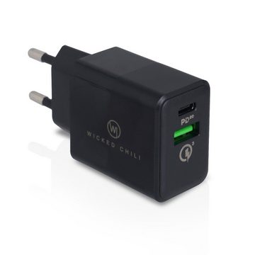 Wicked Chili 2X Dual USB Netzteil mit Quick Charge 3.0 + USB-C PD Steckernetzteil