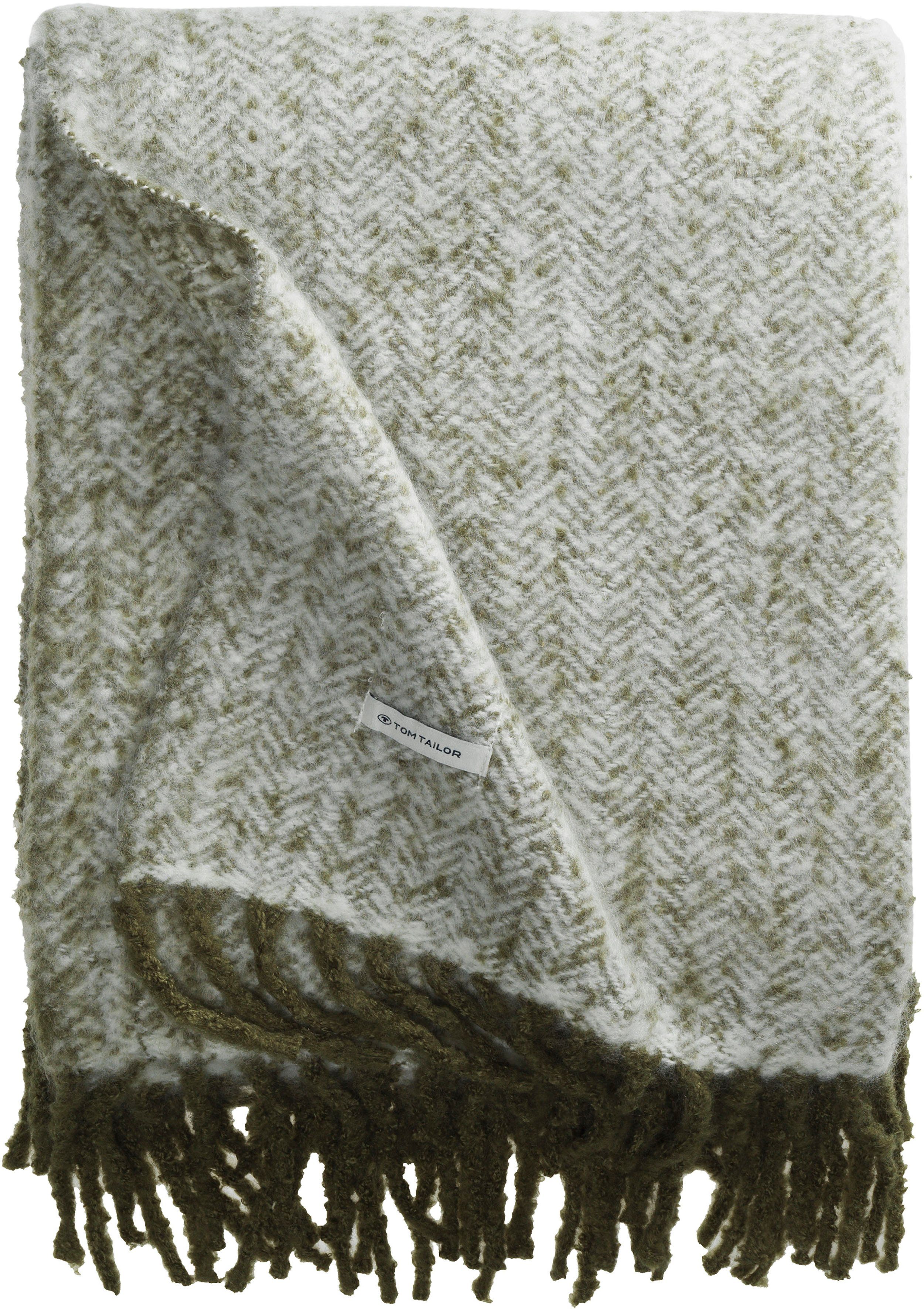 Plaid Wooly Herringbone, TOM TAILOR HOME, mit Fischgratmuster, Kuscheldecke. € 69,99