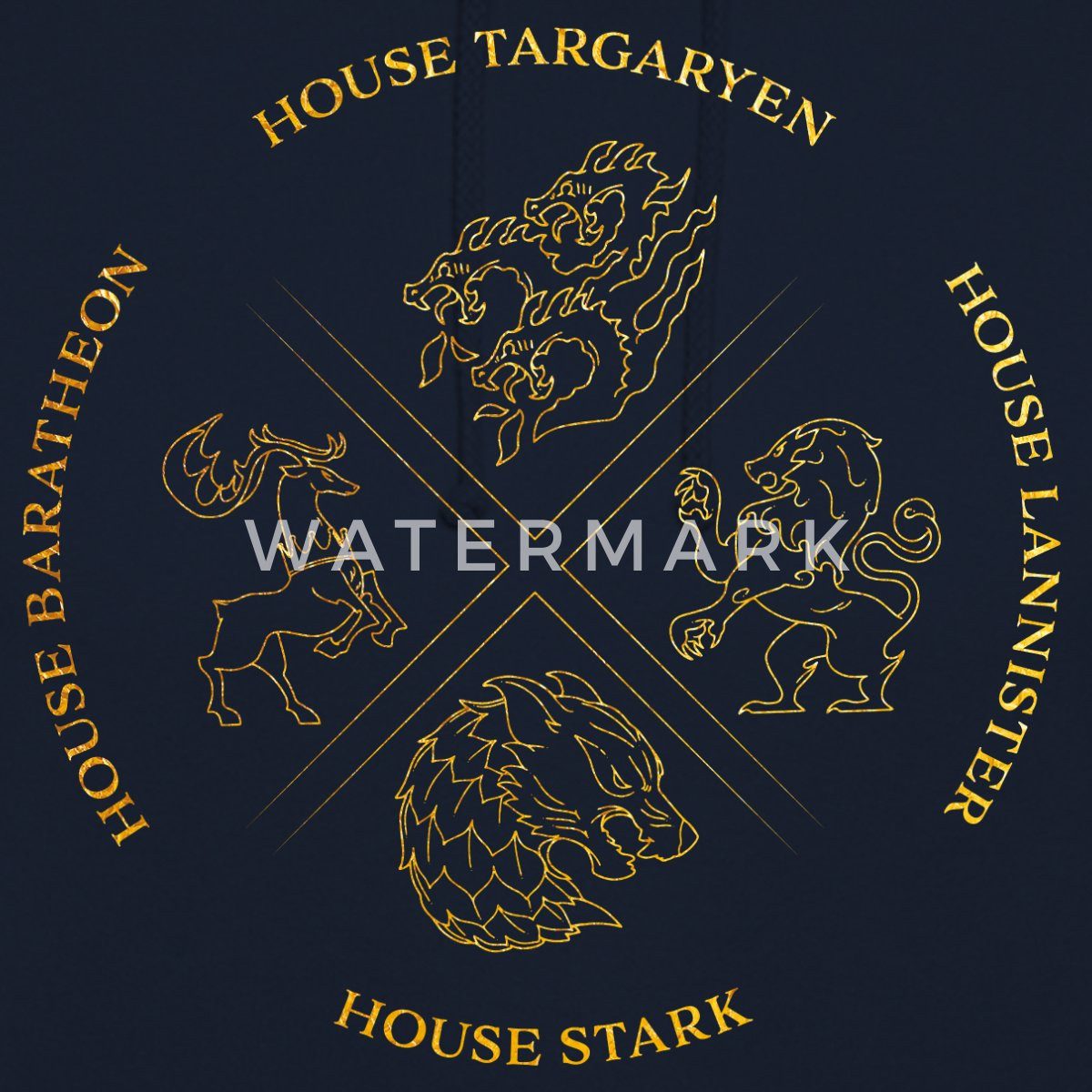 Spreadshirt Hoodie Game Of Thrones Targaryen Lannister Stark Unisex Hoodie (1-tlg)