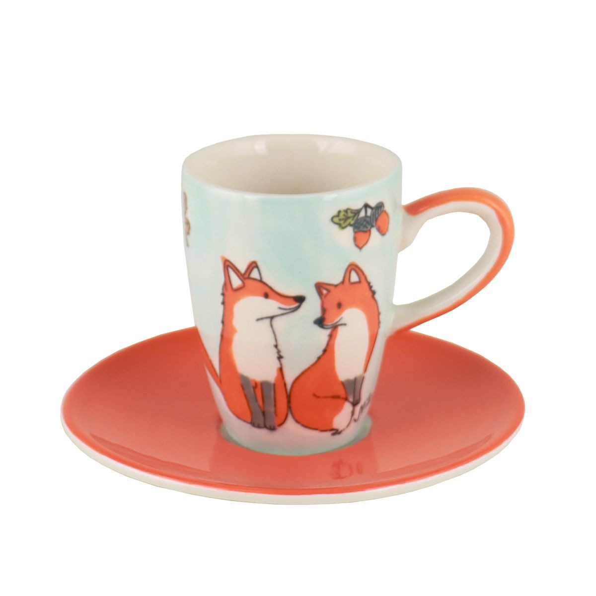 Mila Espressotasse Mila Keramik Espresso-Tasse mit Untere Fox in Love, Keramik