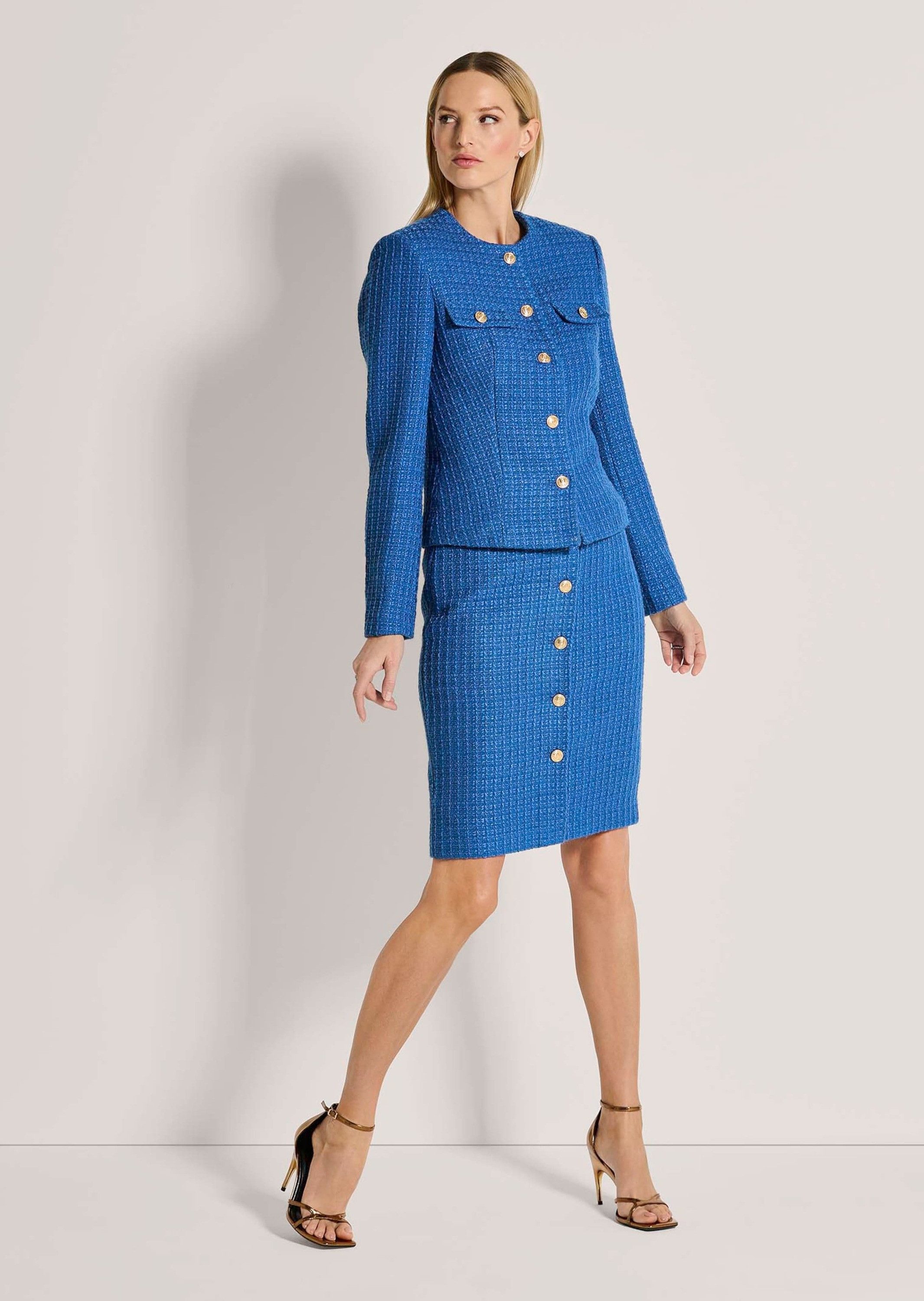 MADELEINE Kurzblazer Couturiger Kurzblazer mit goldfarbenen günstig online kaufen
