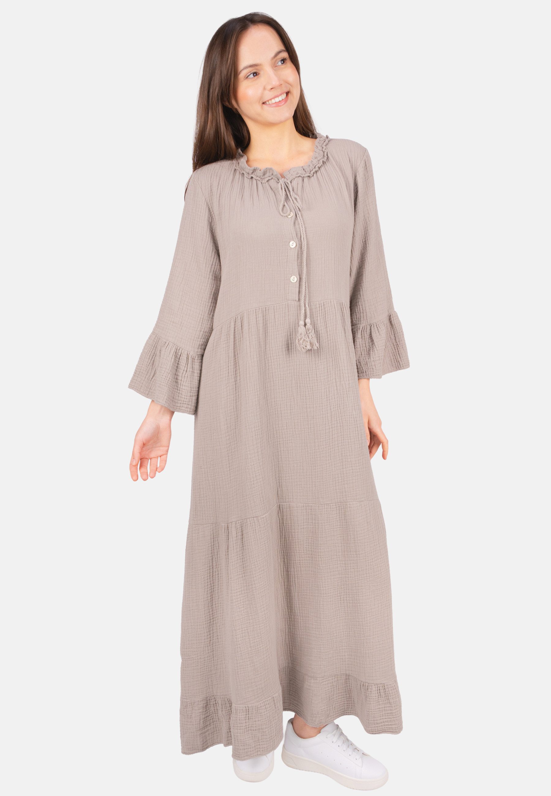 Seasons of April Maxikleid AMARA MUSSELIN (1-tlg) Seasons of April Musselin günstig online kaufen