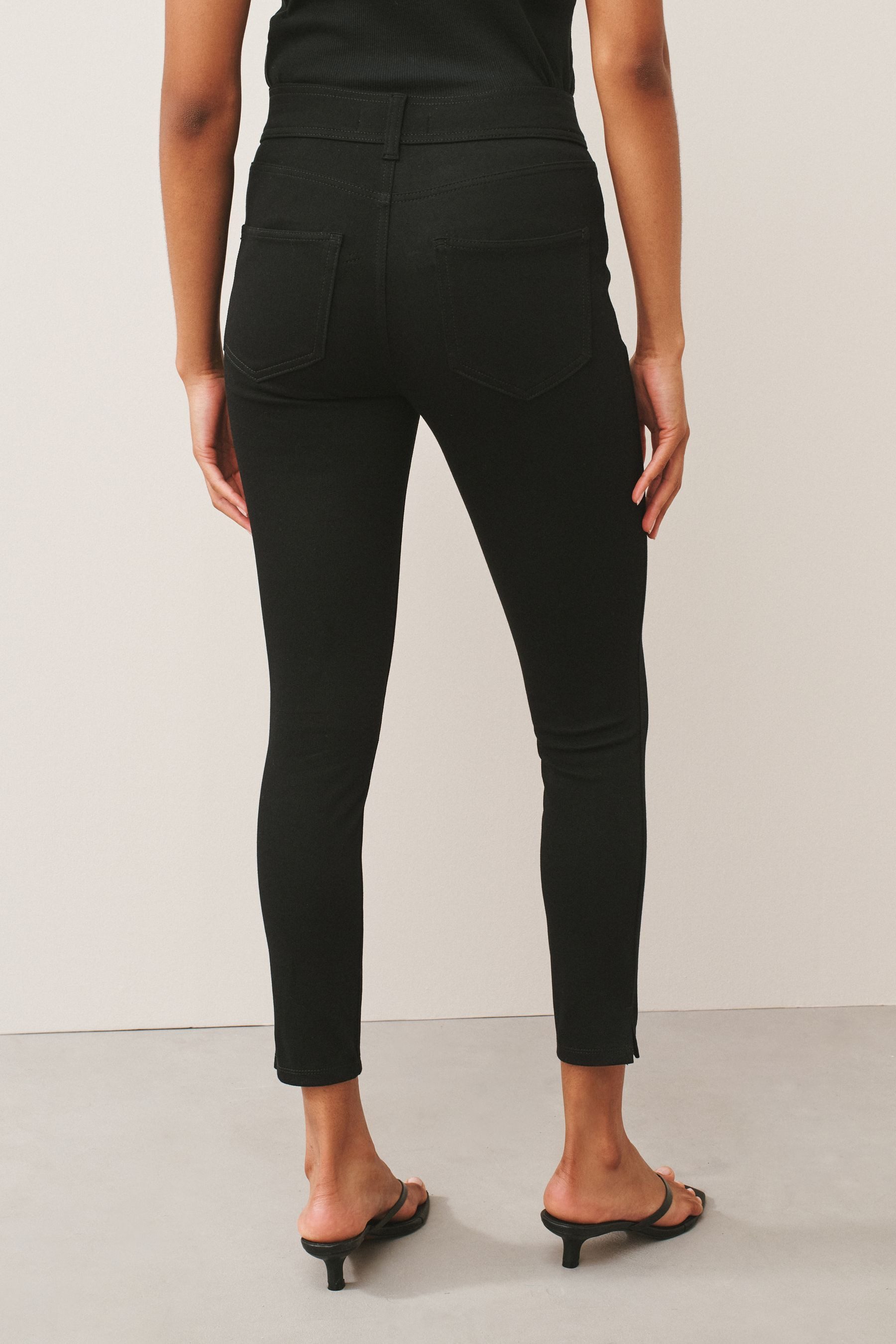 Next Caprileggings Verkürzte Leggings aus Jersey-Denim, Kurzgröße (1-tlg)