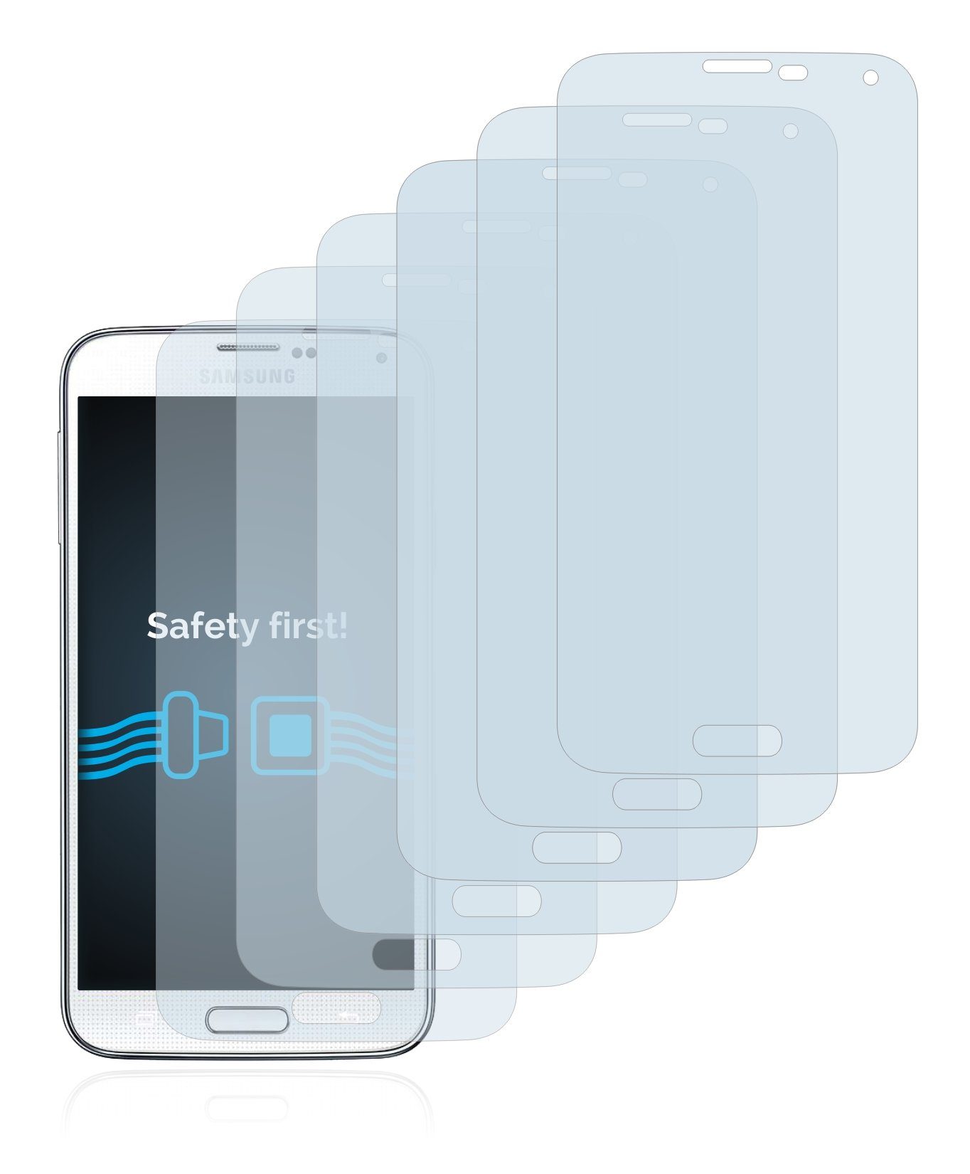 Savvies Schutzfolie für Samsung Galaxy S5 Neo, Displayschutzfolie, 6 Stück,  Folie klar