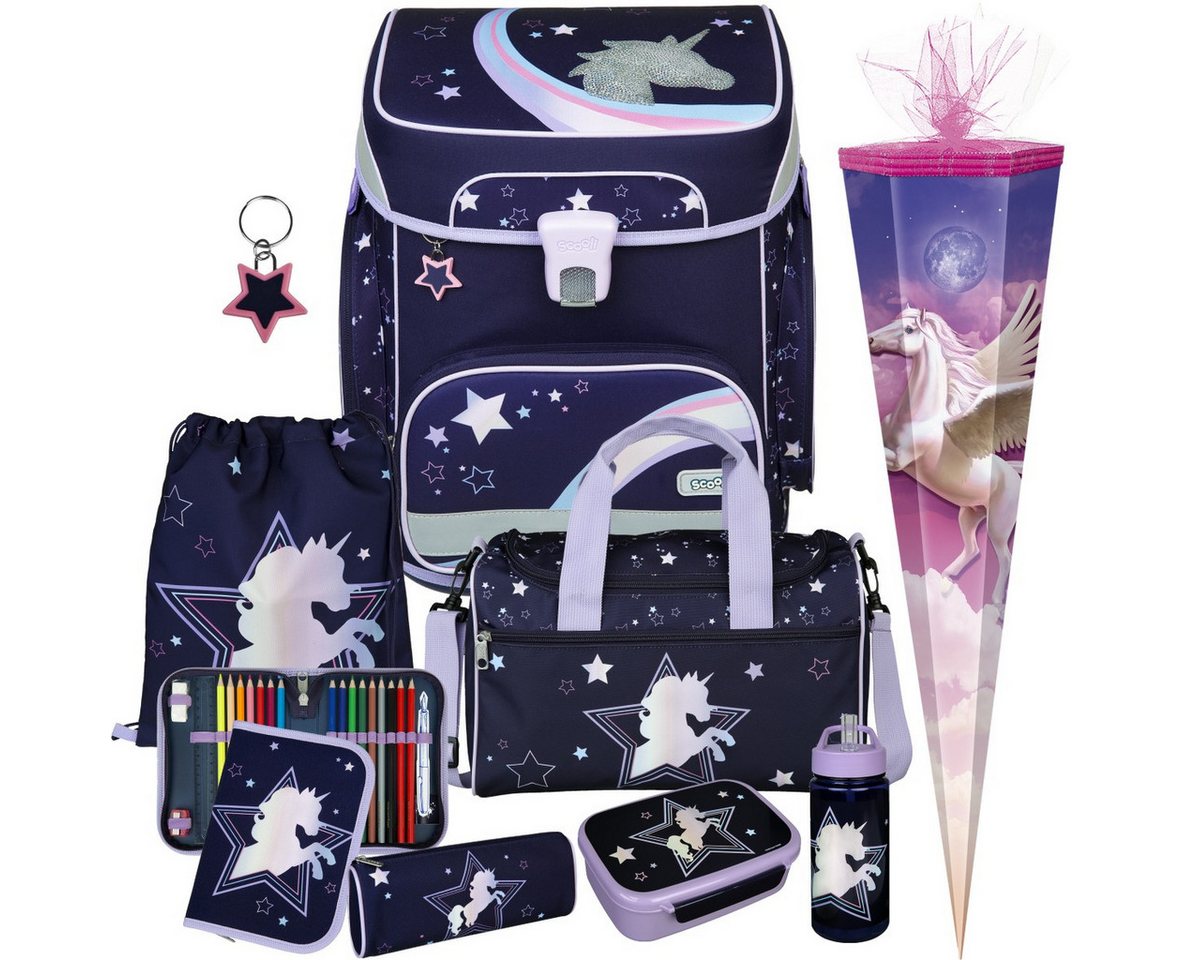 Scooli Schulranzen 1.Klasse Mädchen EasyFit in unterschiedlichen Sets (9-tlg)