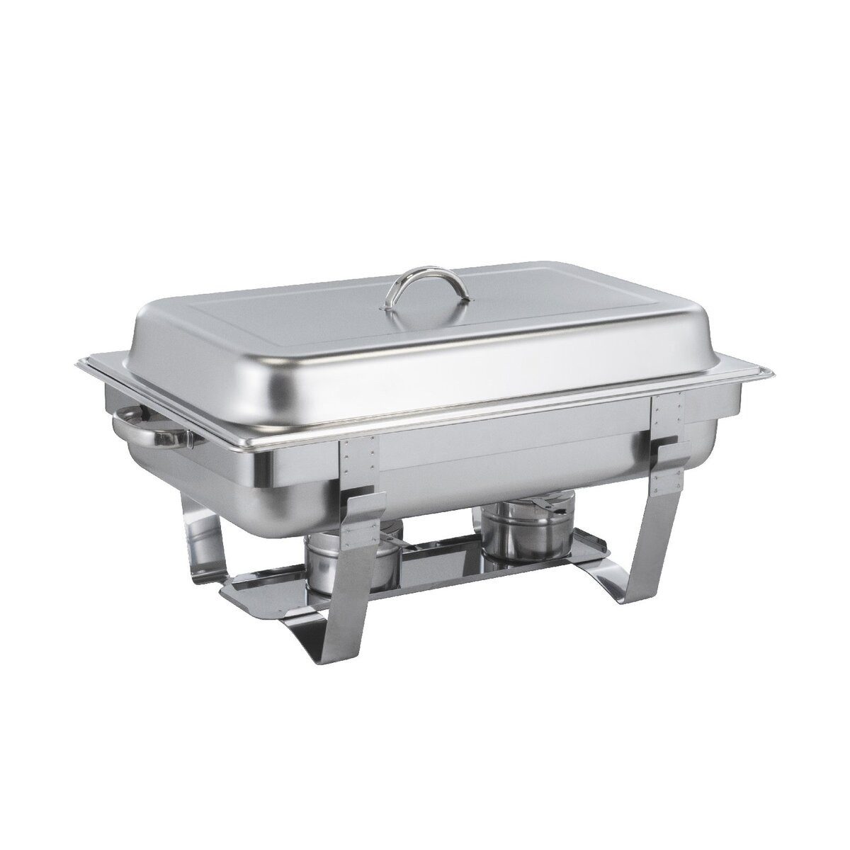 GastroHero Buffet-Vitrine Chafing Dish GN 1/1 - Gastro, Edelstahl, Kühl bleibende Tragegriffe, hochglanzpolierte Oberfläche