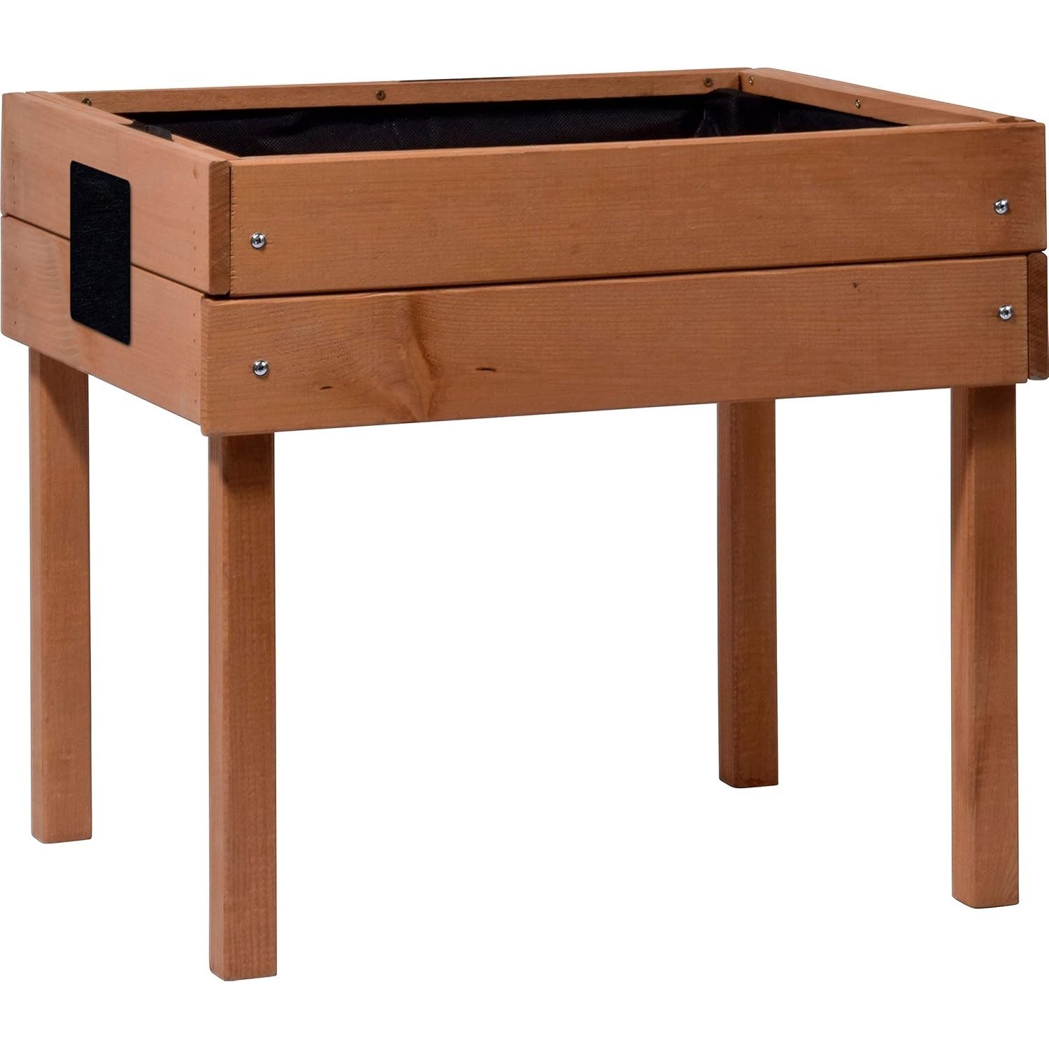 Thumbnail - dobar Hochbeet Kinderhochbeet Mini Bernstein mit Kreidetafel, 50 x 40 x 45 cm Braun