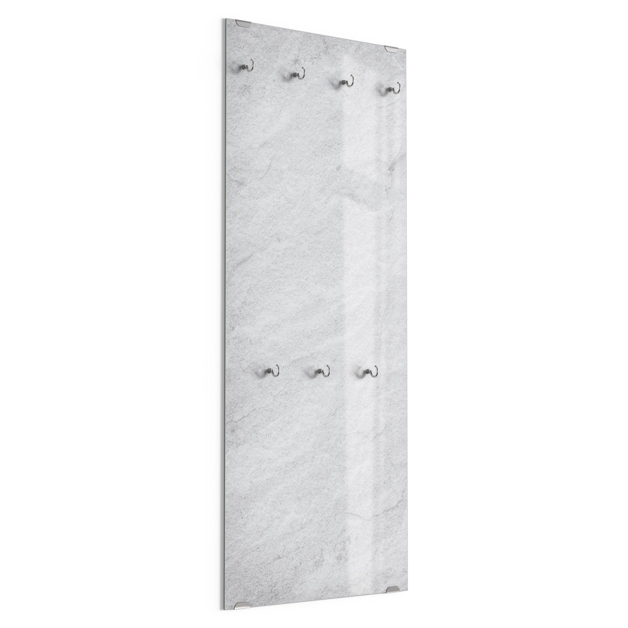 DEQORI Kleiderhaken 'Reine Schiefersteintextur', Glas Garderobe hängend Flur Jackenhalter modern Wandgarderobe Haken