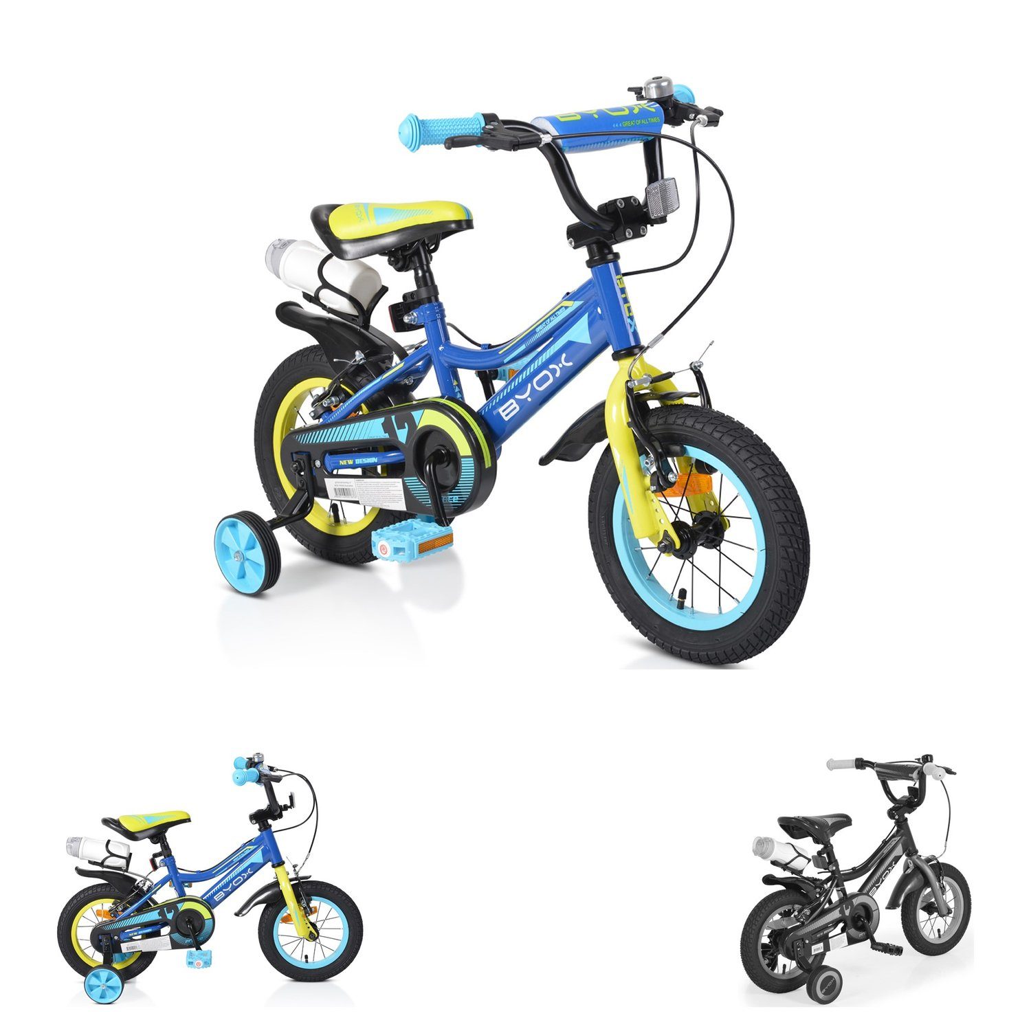 Byox Kinderfahrrad 12 1 keine 1 Gang, Kinderfahrrad Zoll blau Prince, Gang