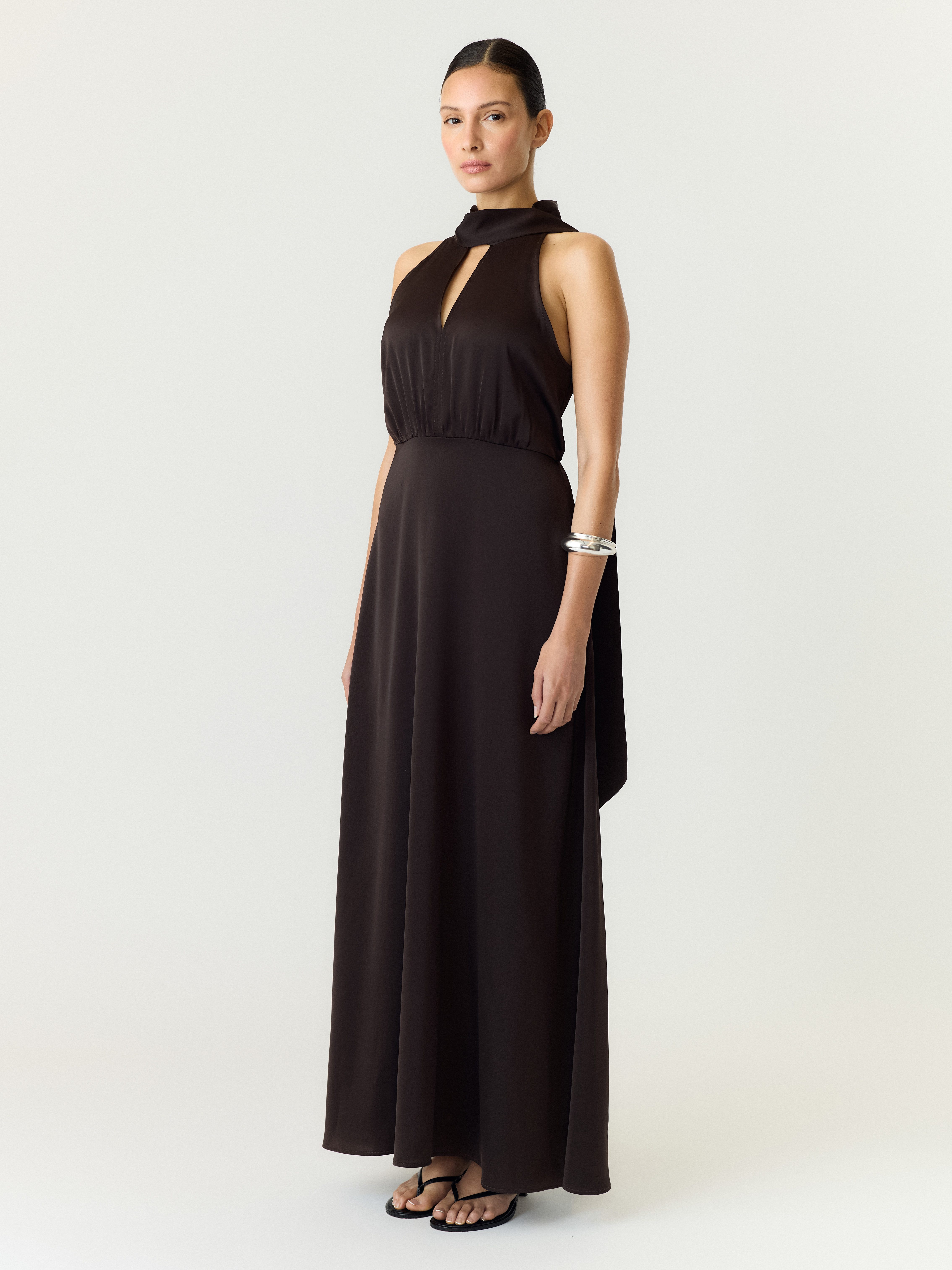 Y.A.S Maxikleid YASTHEA SL MAXI DRESS S. NOOS Materialmix, regular fit