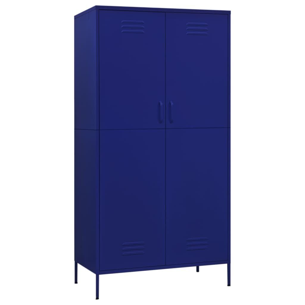 furnicato Kleiderschrank Marineblau 90x50x180 cm Stahl (1-St)