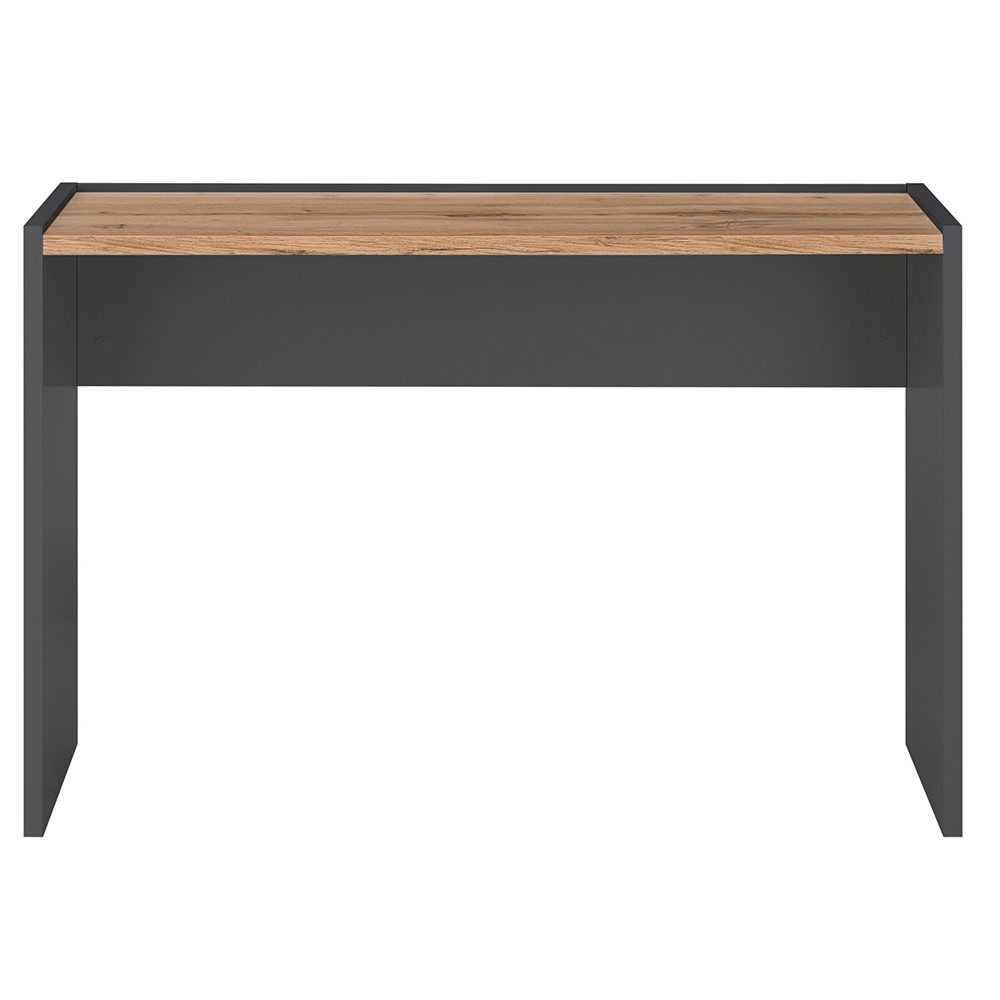 Lomadox Schminktisch CRISP-61, Anthrazit mit Eiche Nb., auch als Schreibtisch nutzbar, 120 cm Breit
