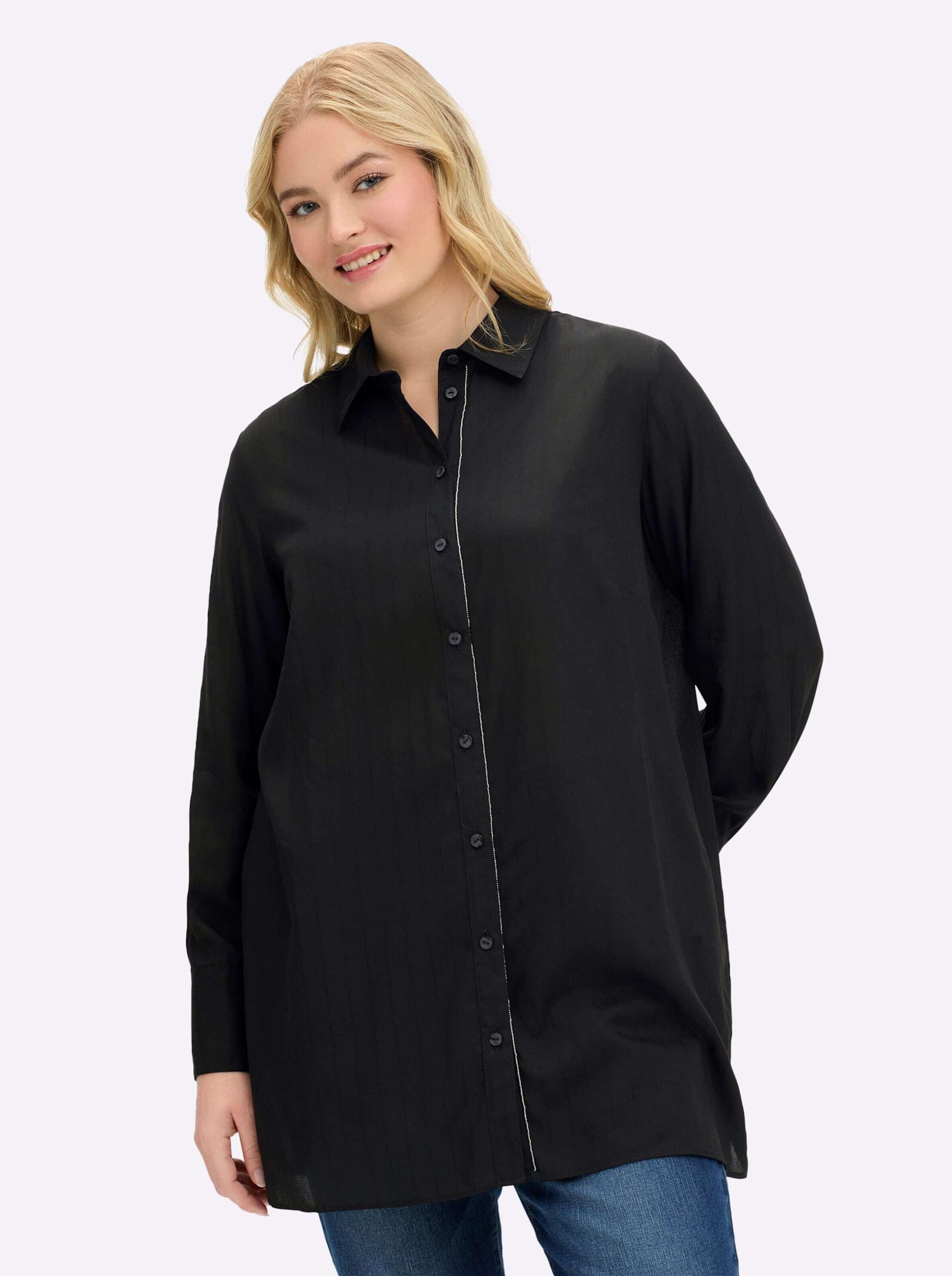 Sheego Klassische Bluse Hemdbluse Langarm günstig online kaufen